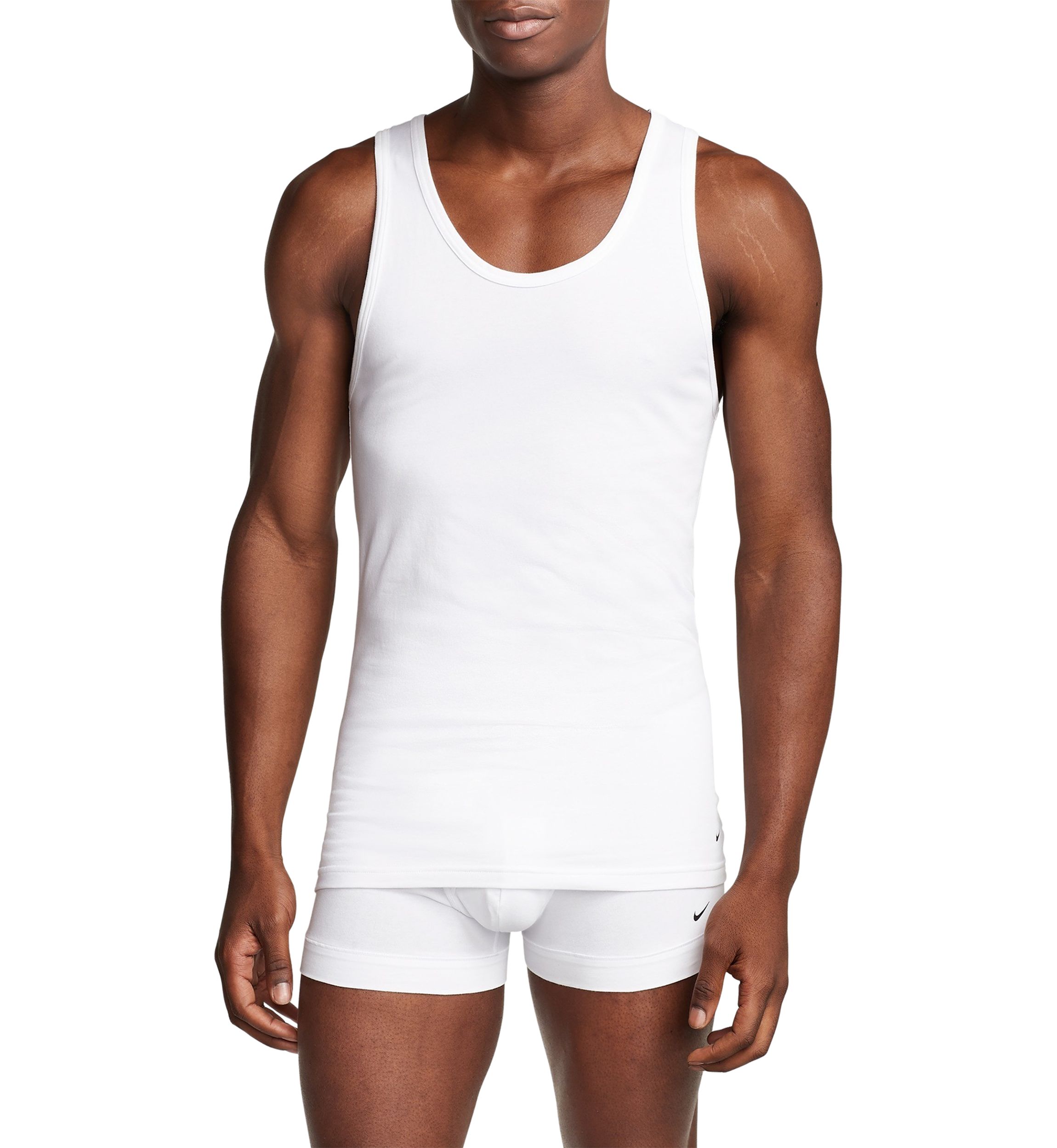 Dri-Fit Essential Cotton Stretch Tank Top Undershirts - 2 Pack