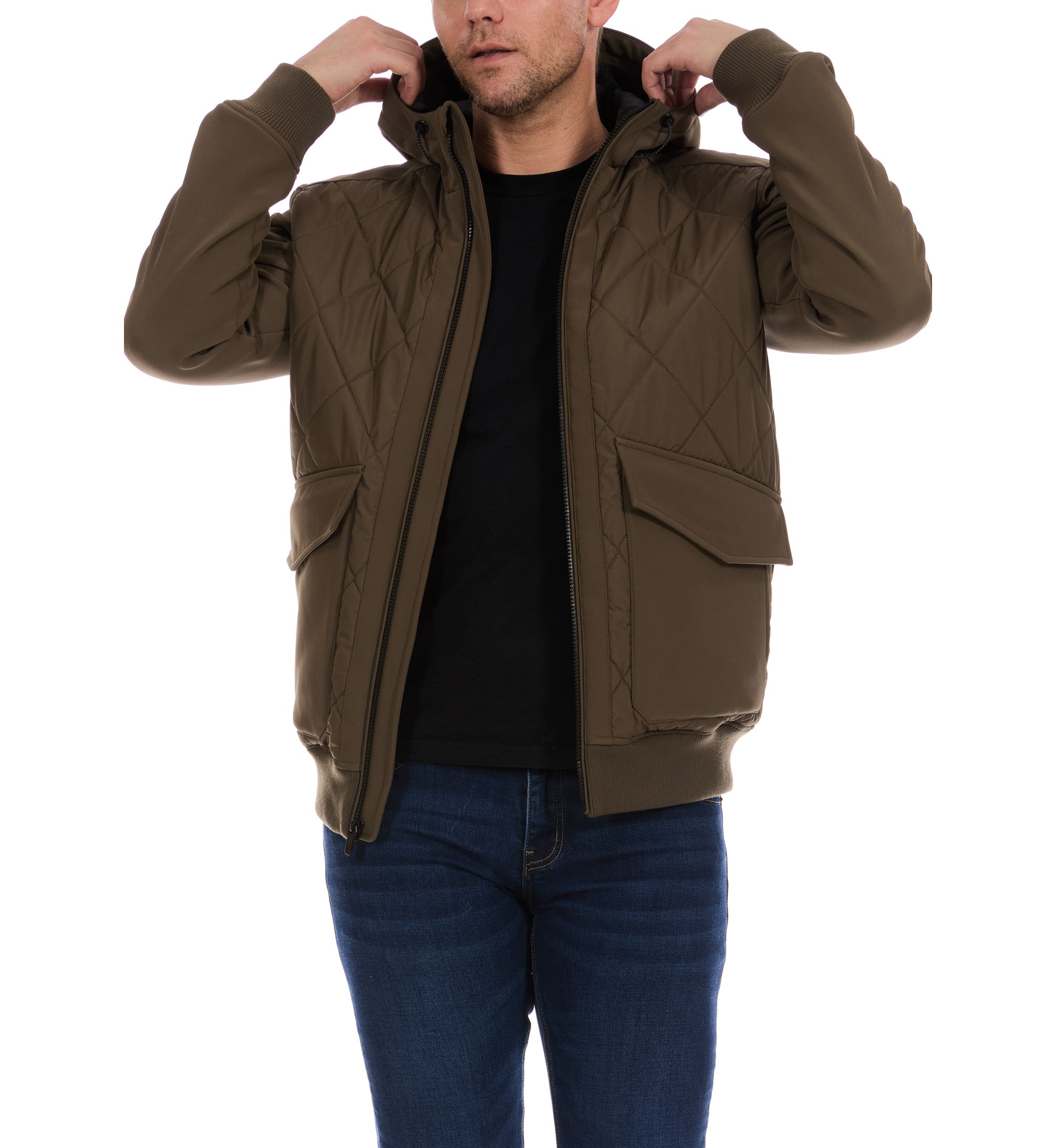 Quilted Bomber Jacket
