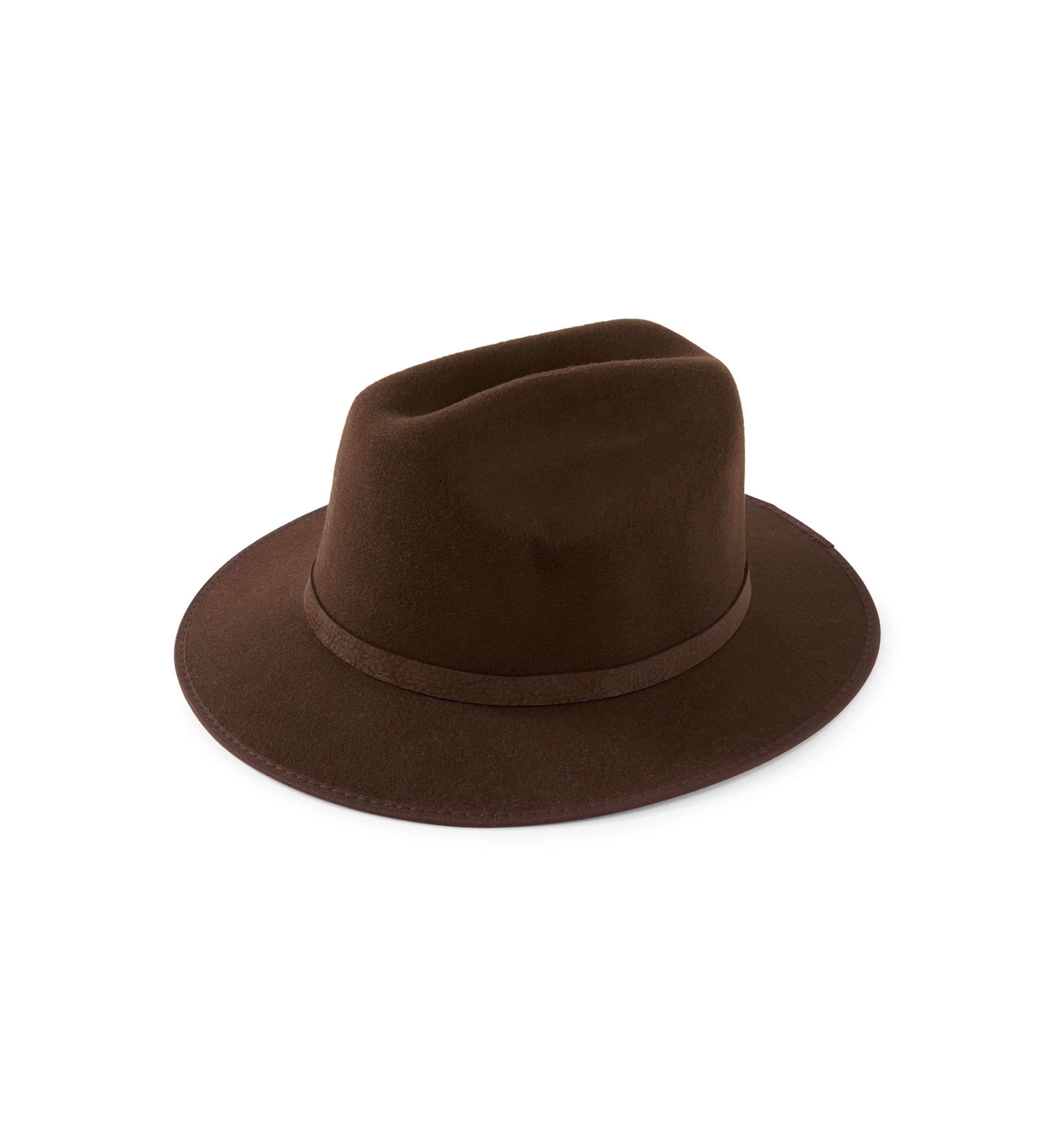 Faux Felt Cattlemens Crease Fedora