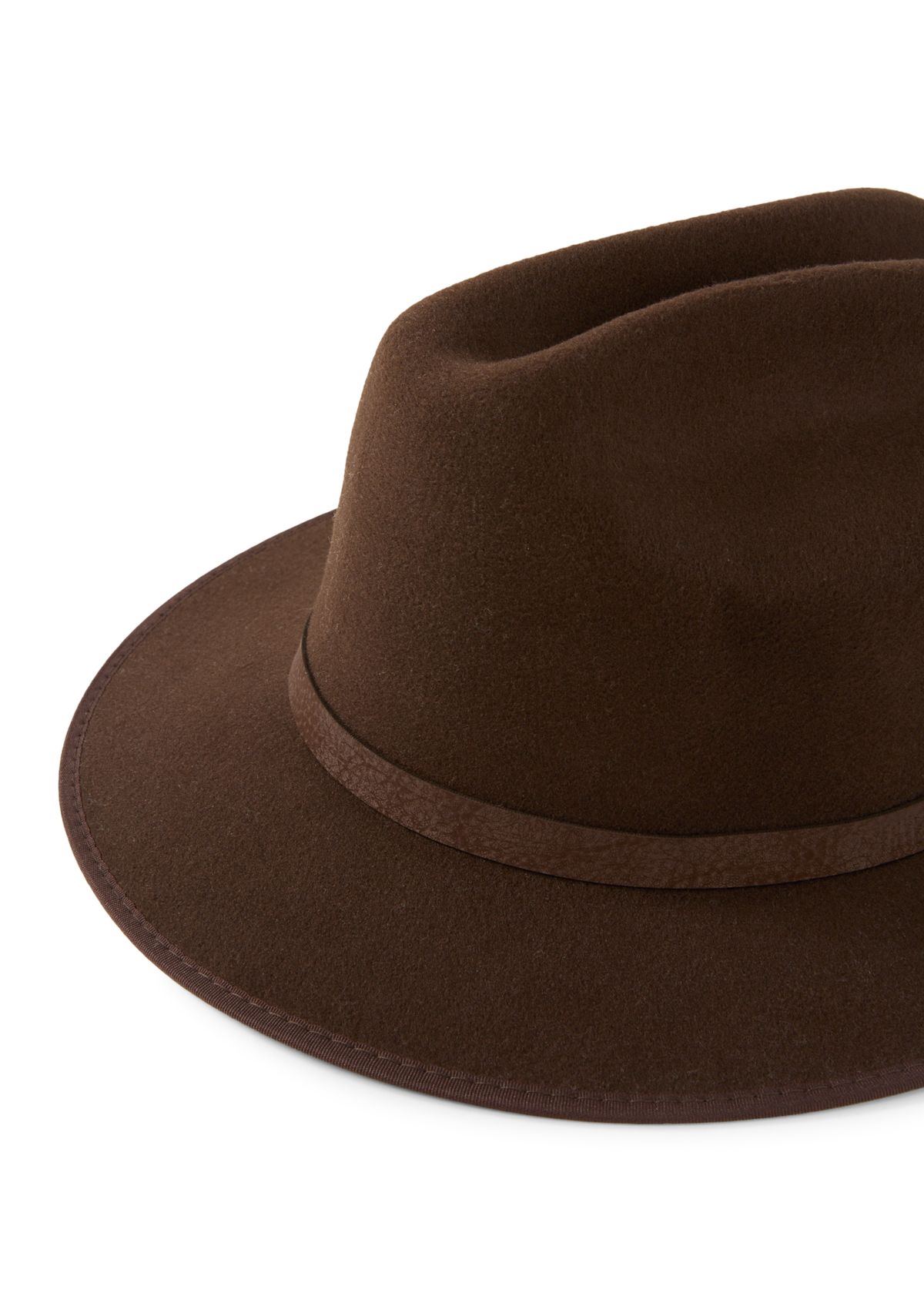 Faux Felt Cattlemens Crease Fedora
