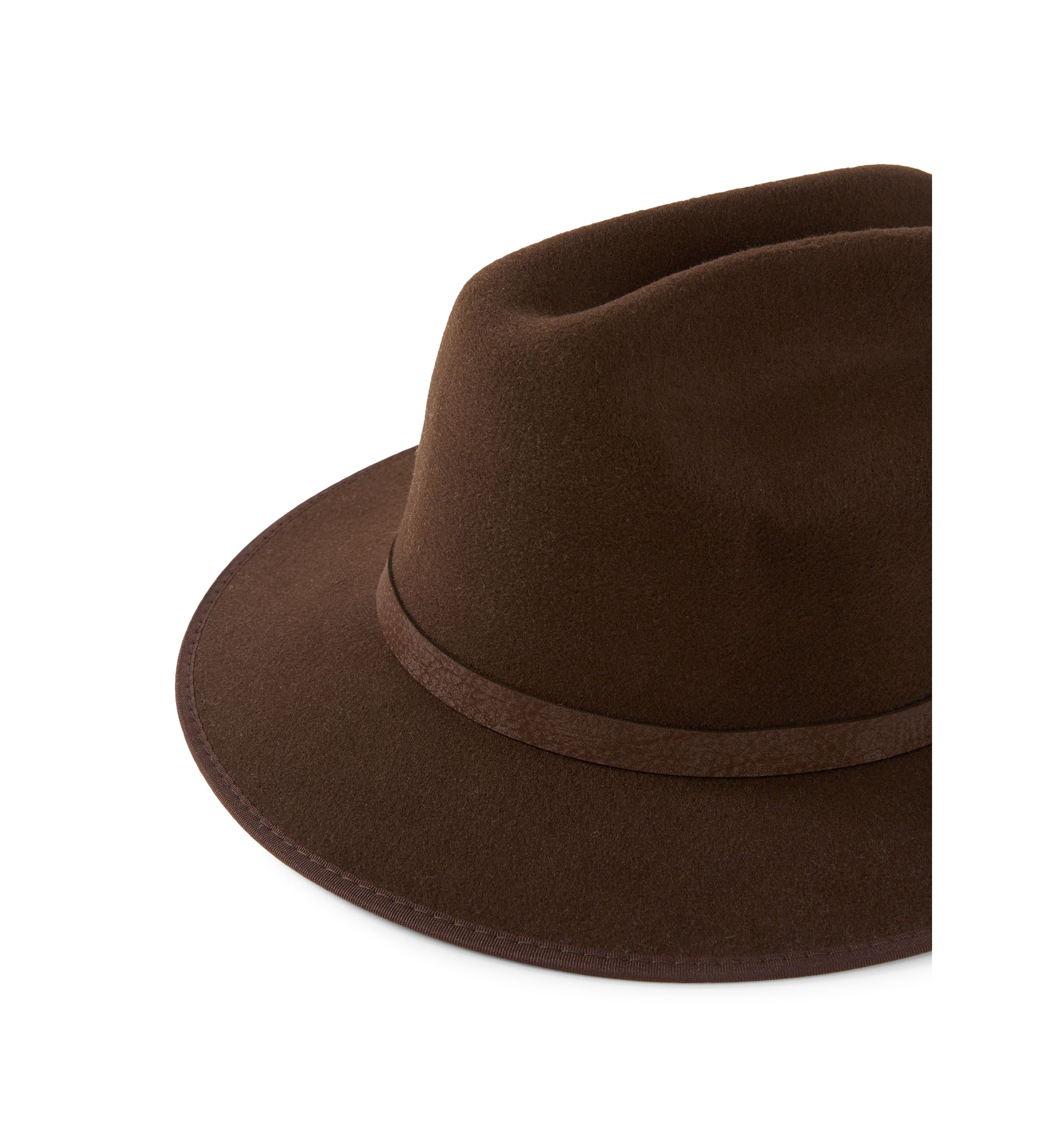 Faux Felt Cattlemens Crease Fedora