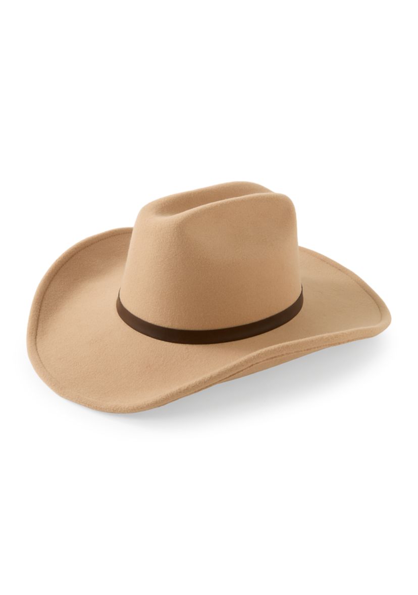 Faux Felt Cattlemans Crease Cowboy Hat 