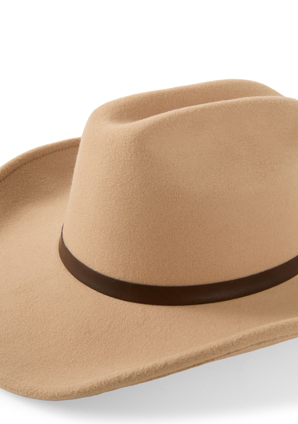 Faux Felt Cattlemans Crease Cowboy Hat 