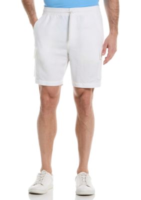 Cubavera Men's Solid Cargo Shorts, White, 2XL