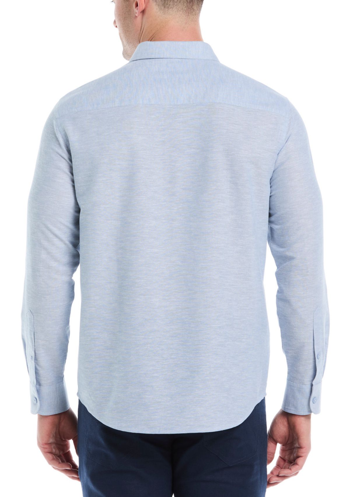 Mens Panel Embroidered Button Down Shirt