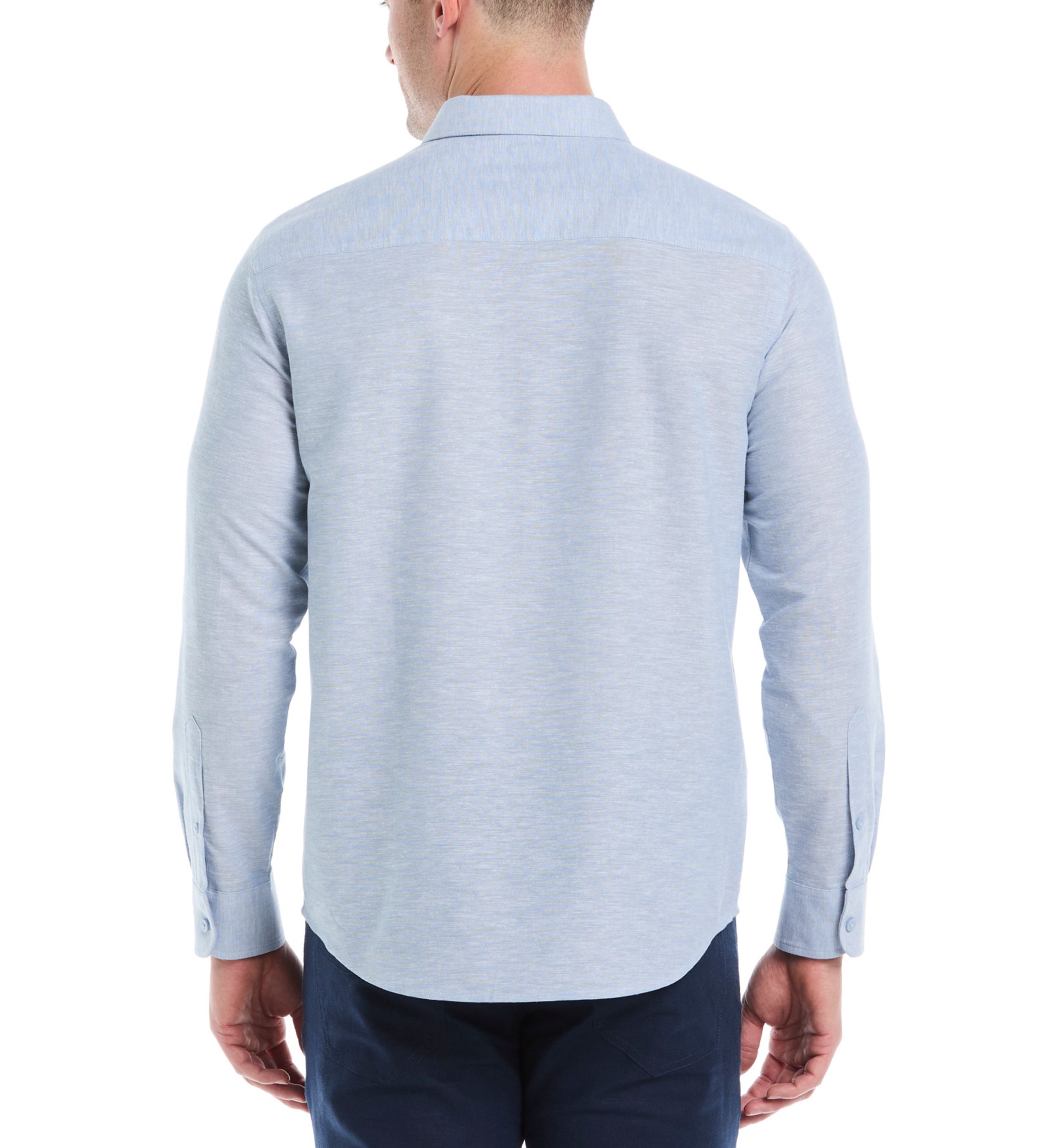 Mens Panel Embroidered Button Down Shirt