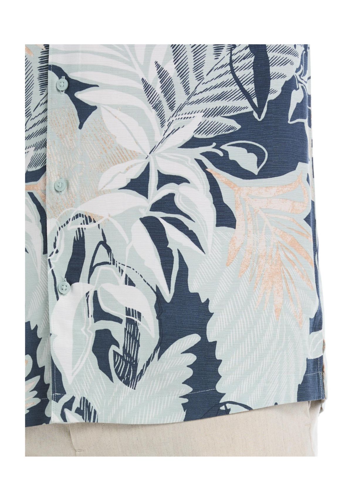 Mens Tropical Printed Button Down Shirt