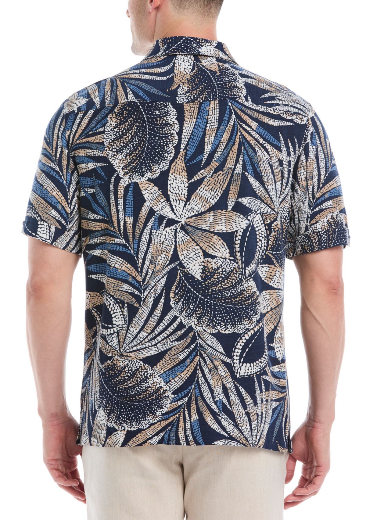 Mens Point Collar Tropical Printed Shirt