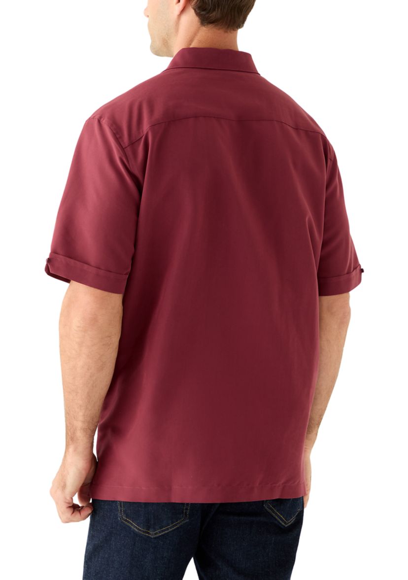 Mens Argyle Embroidery Panel Shirt