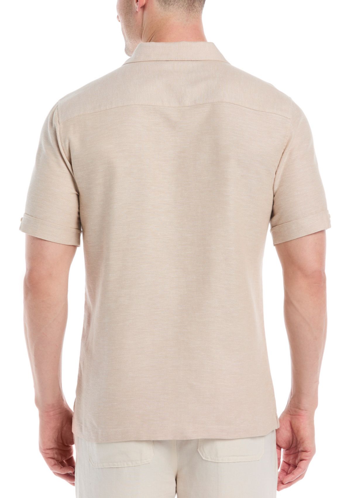 Mens Yarn Dyed Panel Dobby Shirt