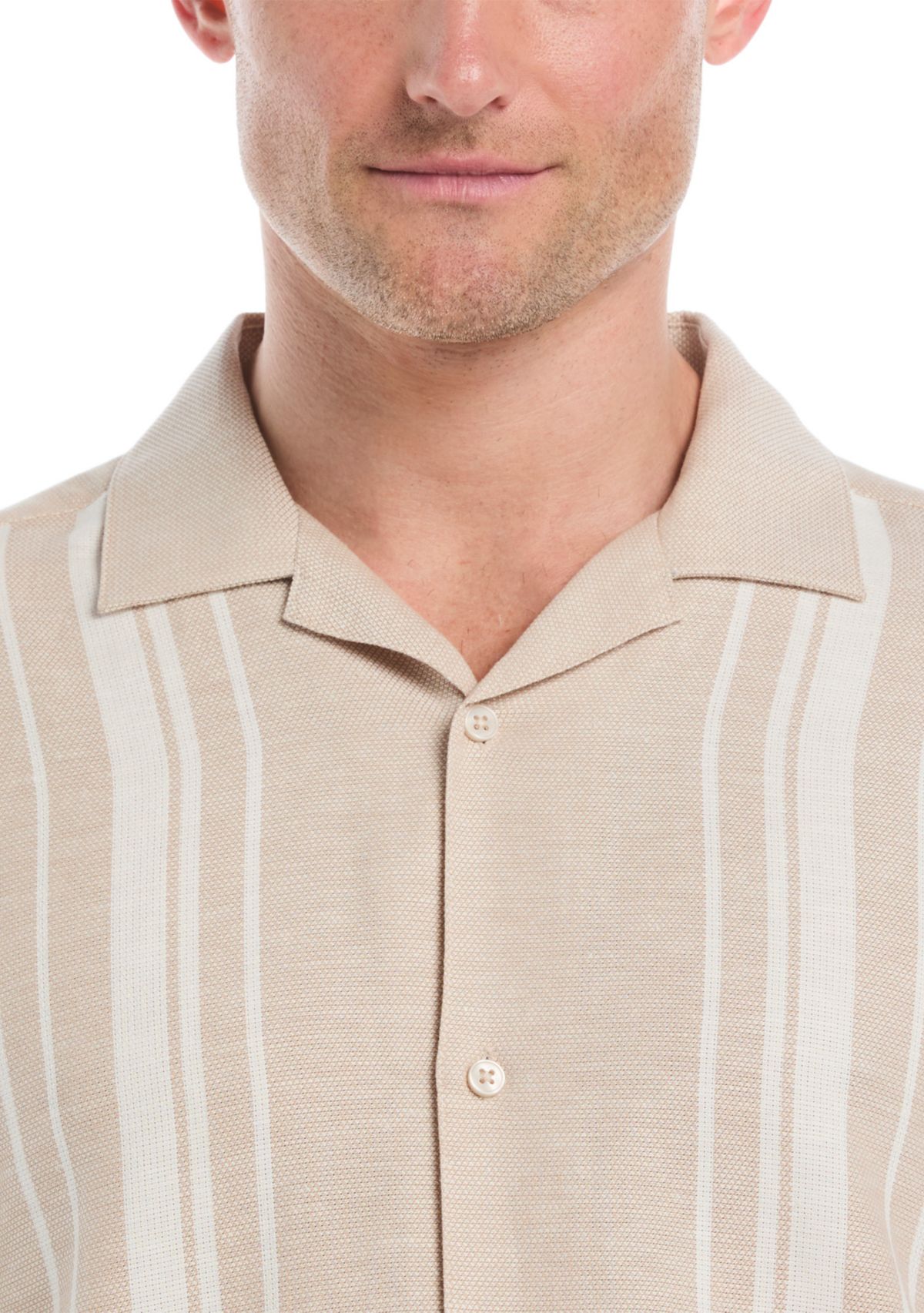 Mens Yarn Dyed Panel Dobby Shirt