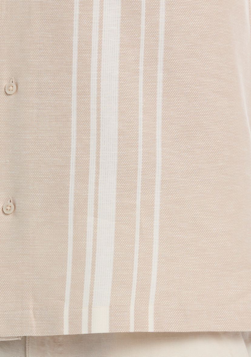Mens Yarn Dyed Panel Dobby Shirt