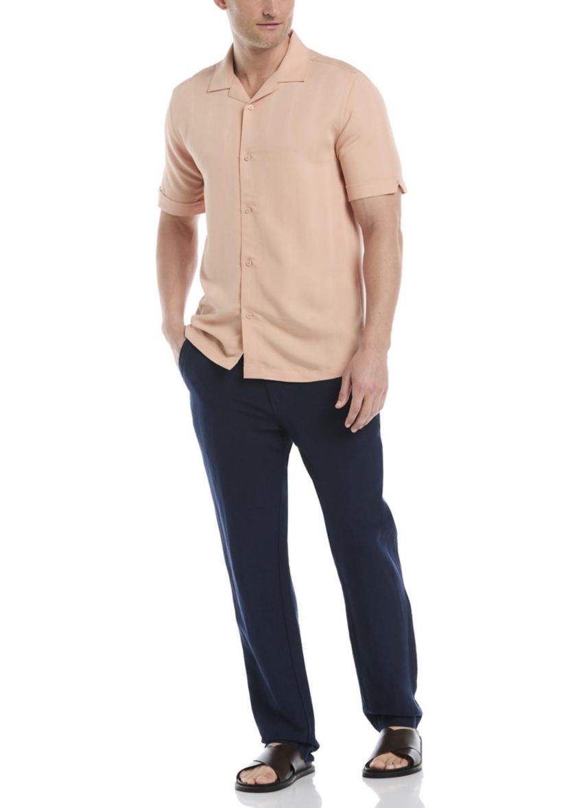 Mens Vertical Jacquard Knit Shirt