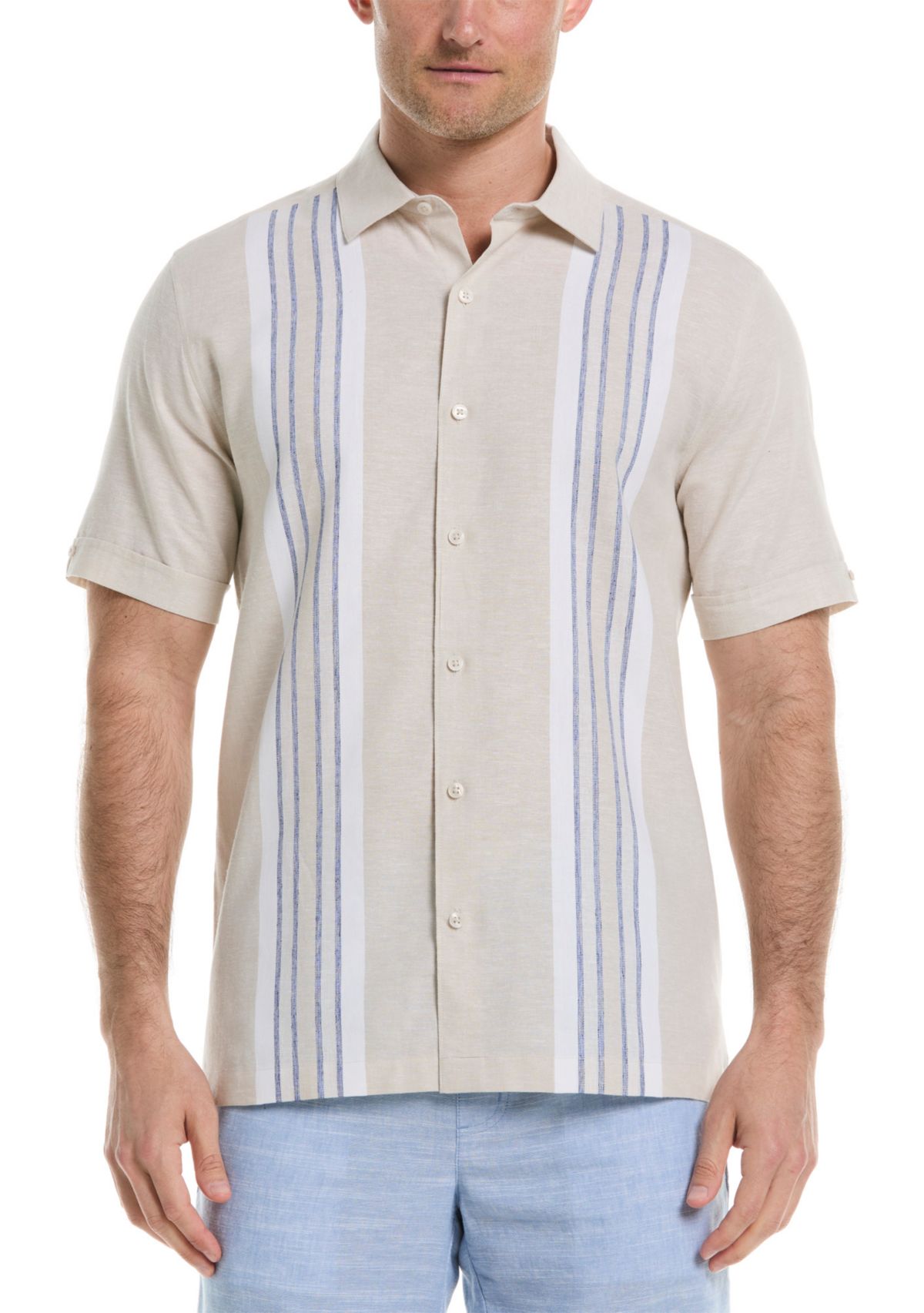 Mens Engineered Stripe Woven Shirt