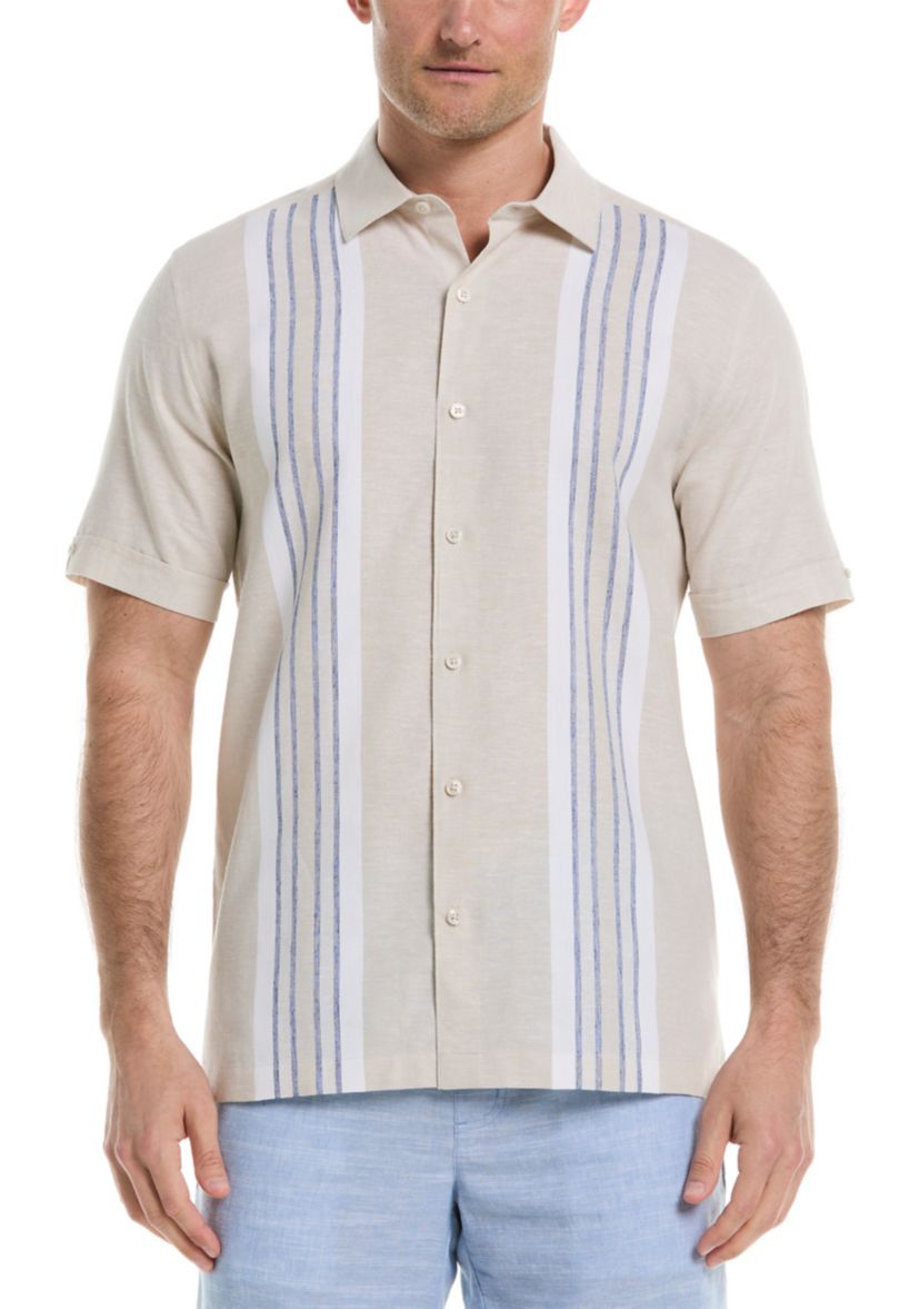 Mens Engineered Stripe Woven Shirt