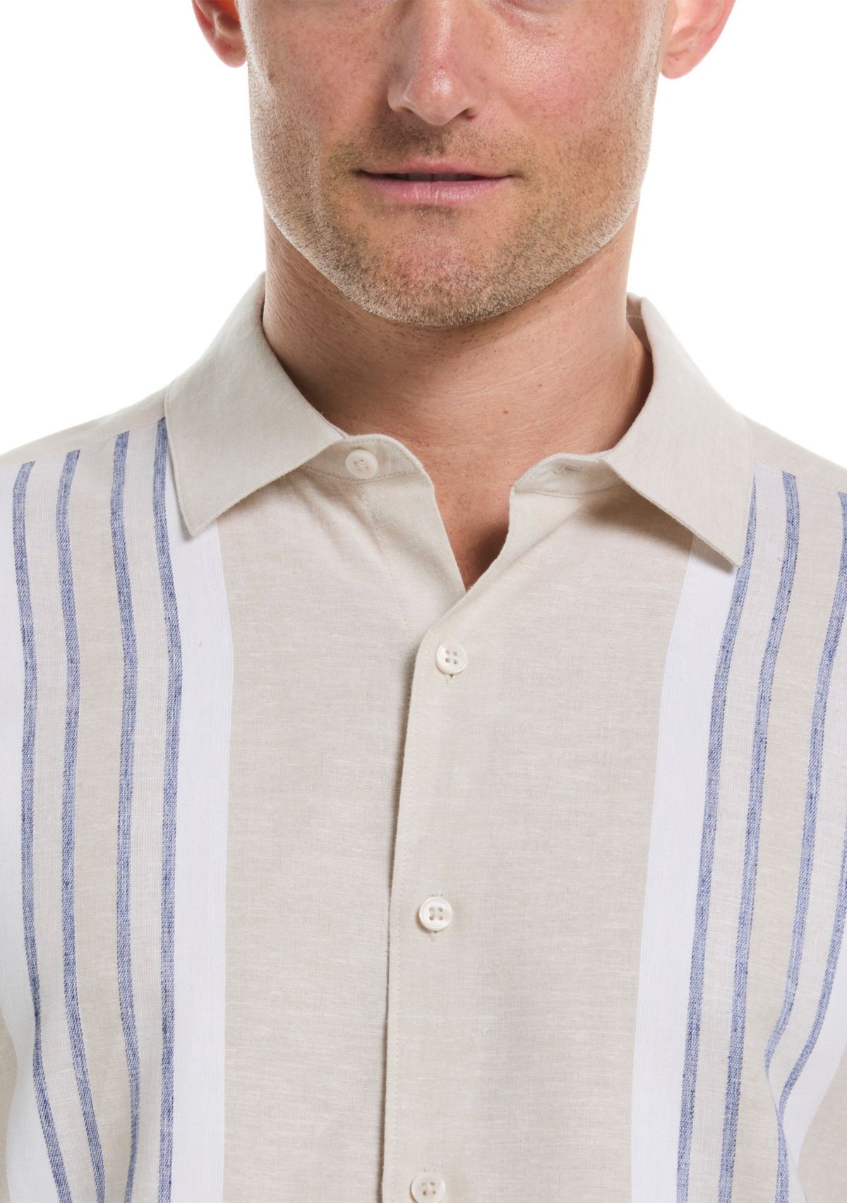 Mens Engineered Stripe Woven Shirt