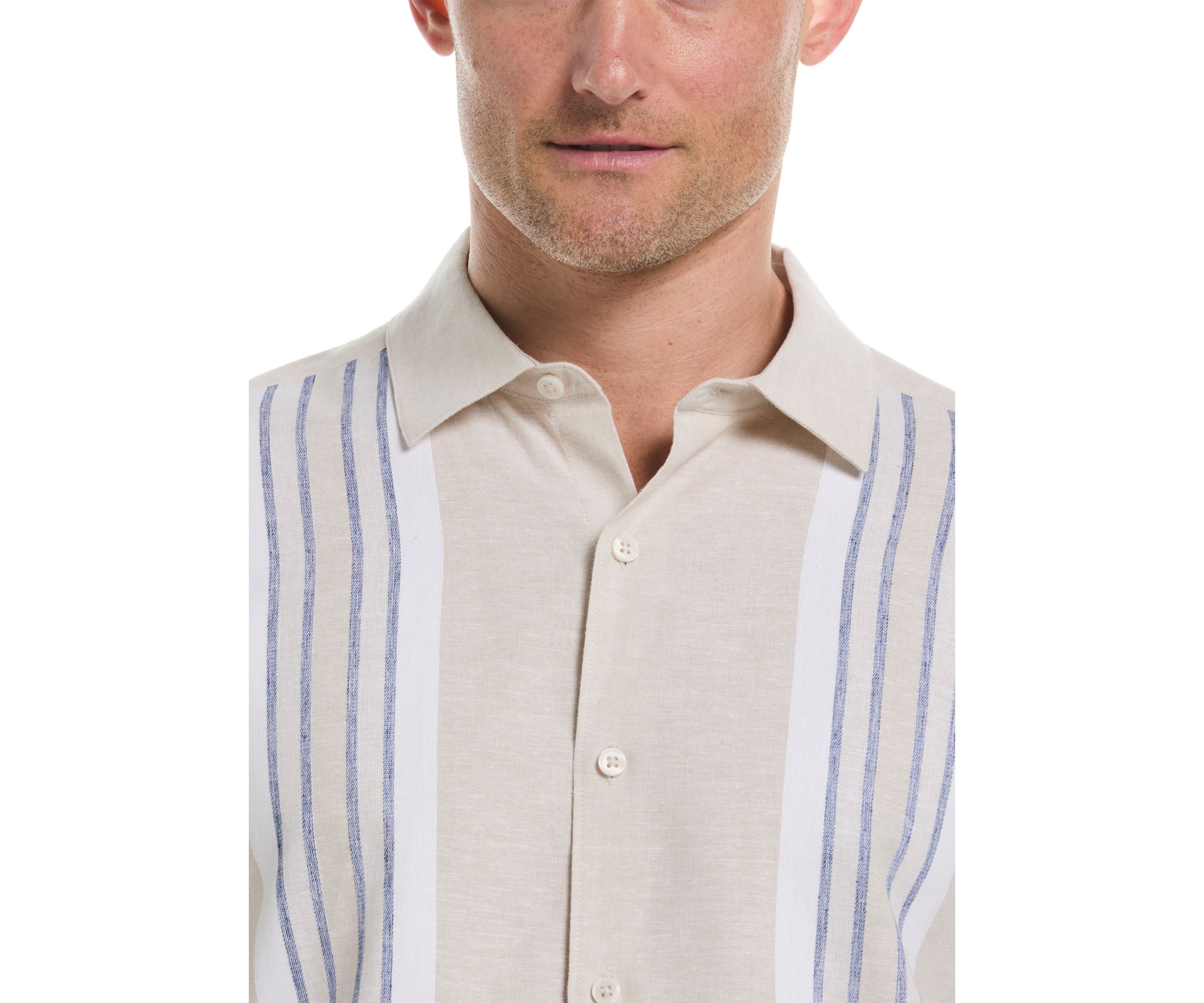 Mens Engineered Stripe Woven Shirt