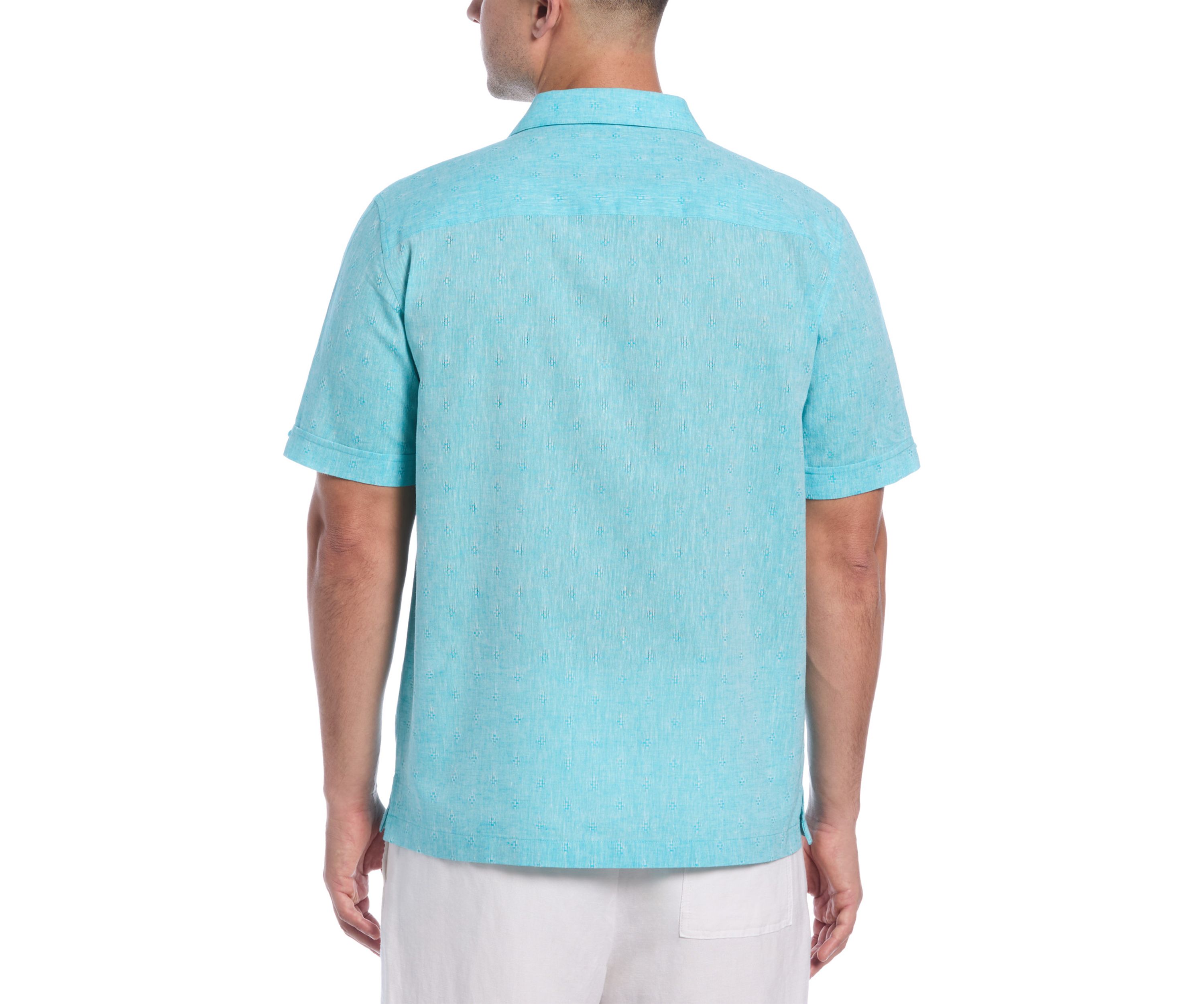 Short Sleeve Diamond Dobby