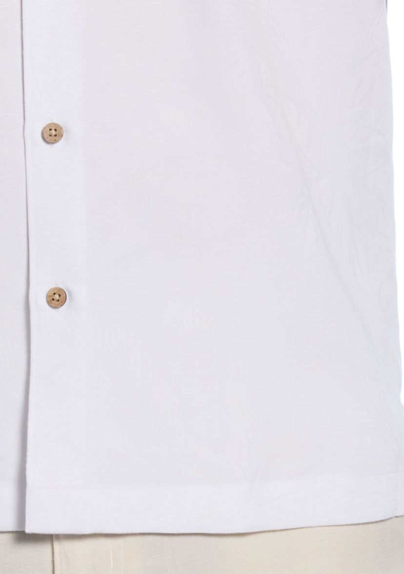 Mens Two-Tone One Pocket Floral Print Short Sleeve Button-Down Shirt