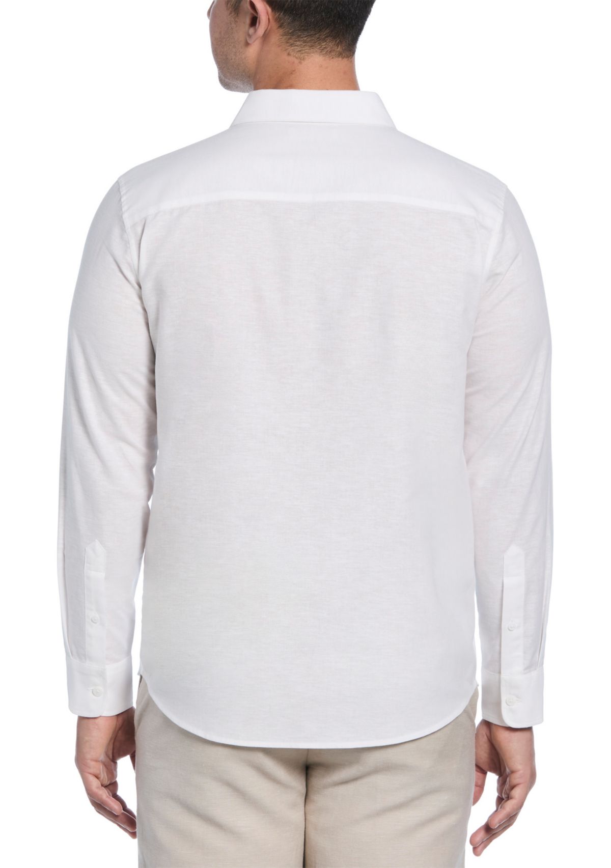 Mens Single Tuck Long Sleeve Shirt with Panel 