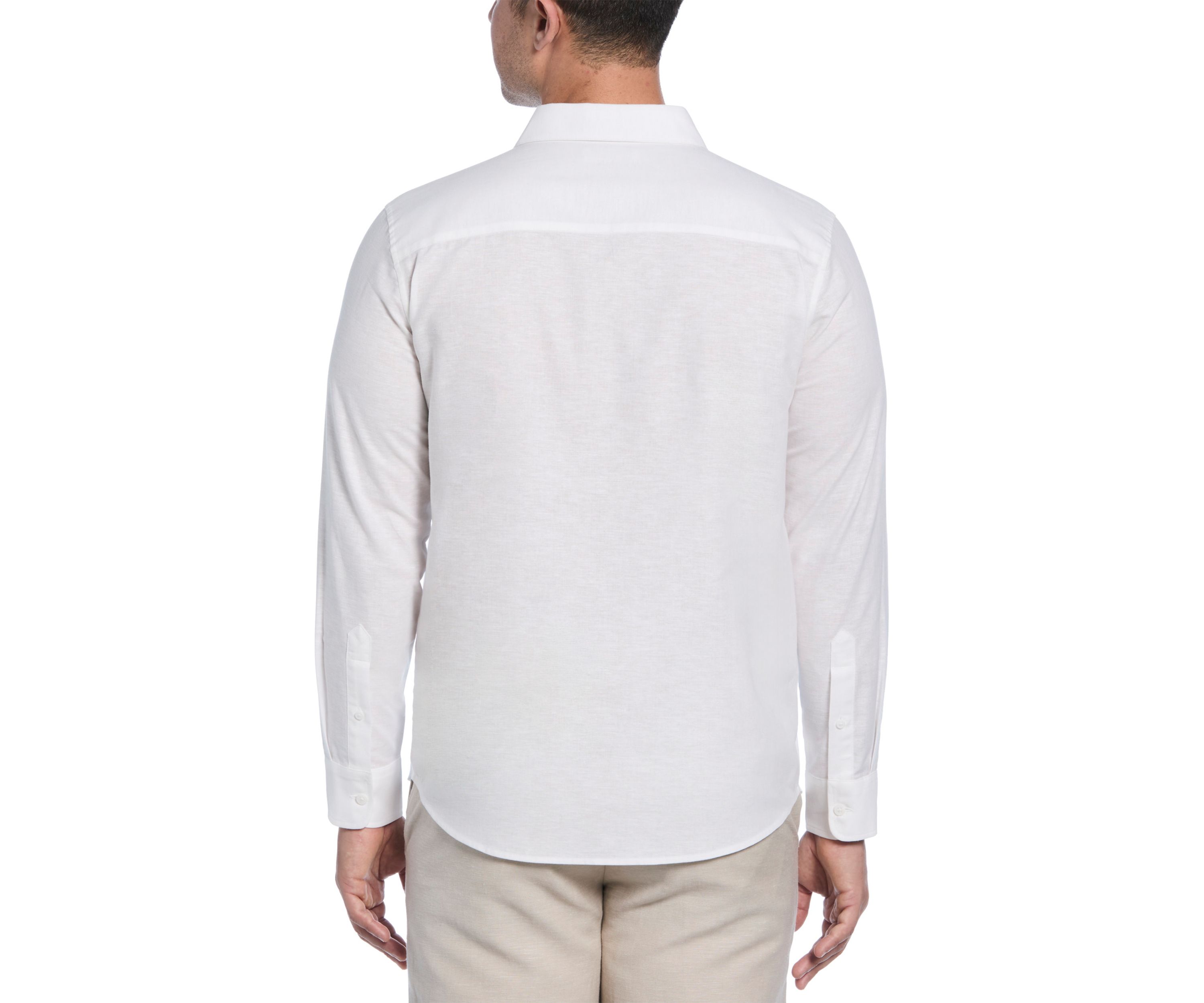 Mens Single Tuck Long Sleeve Shirt with Panel 