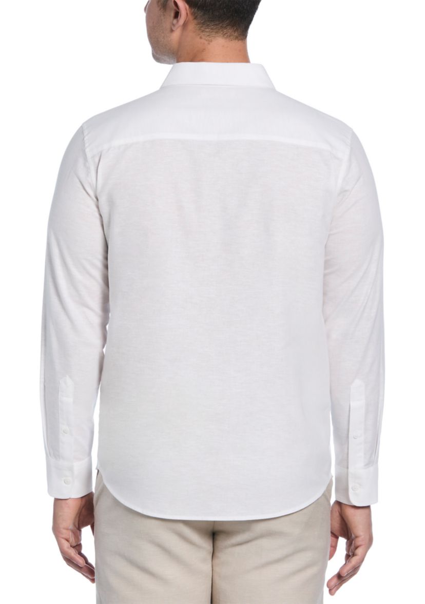 Mens Single Tuck Long Sleeve Shirt with Panel 
