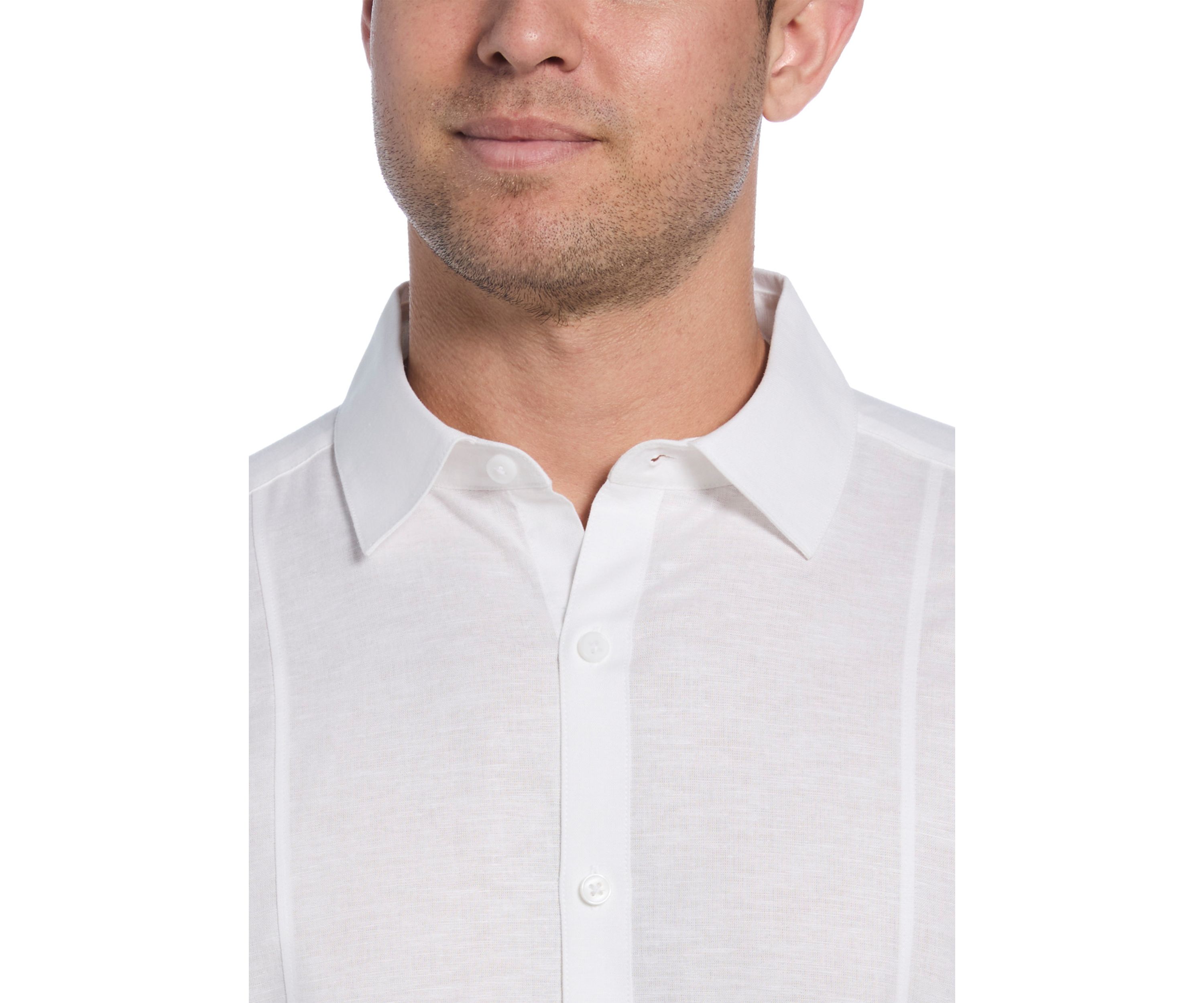 Mens Single Tuck Long Sleeve Shirt with Panel 