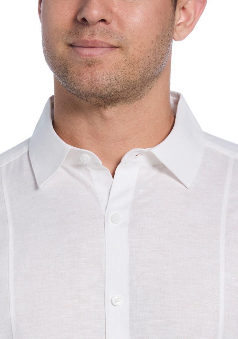 Mens Single Tuck Long Sleeve Shirt with Panel 