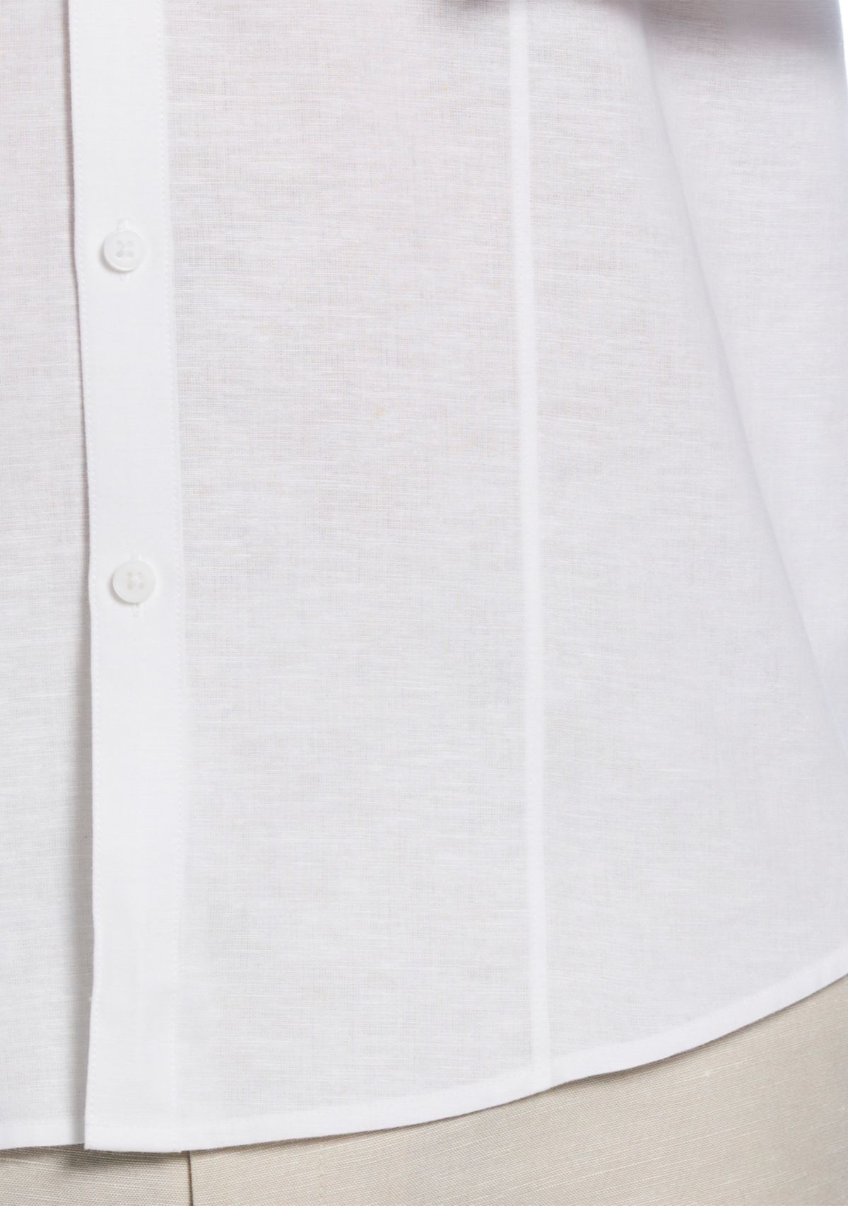 Mens Single Tuck Long Sleeve Shirt with Panel 