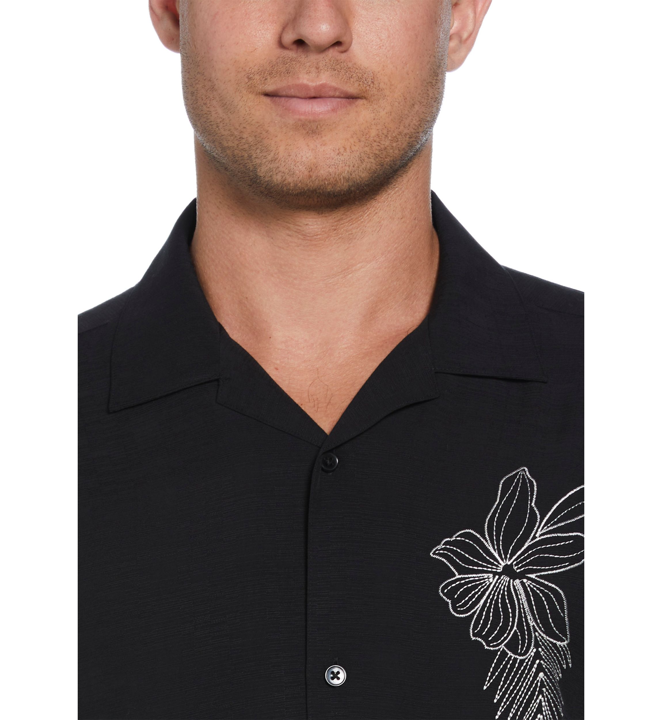 Mens Floral Embroidered Shirt