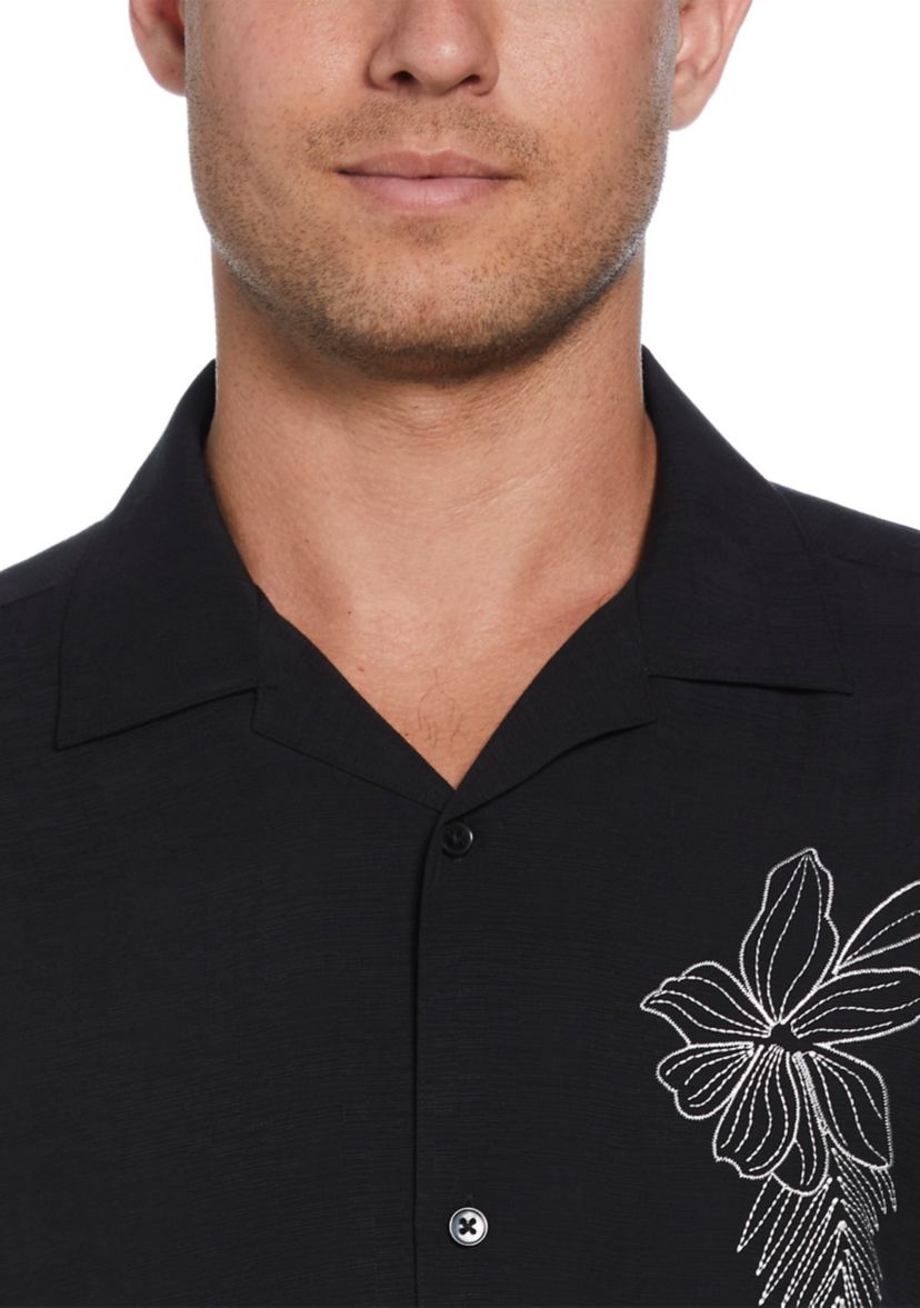 Mens Floral Embroidered Shirt