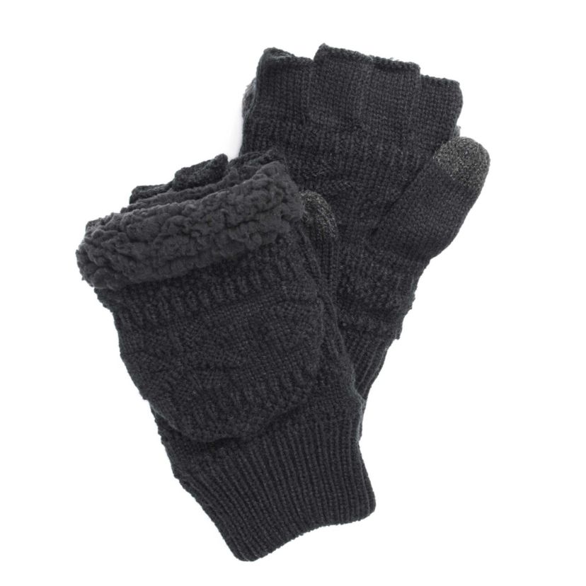 Faux Fur Flip Mittens