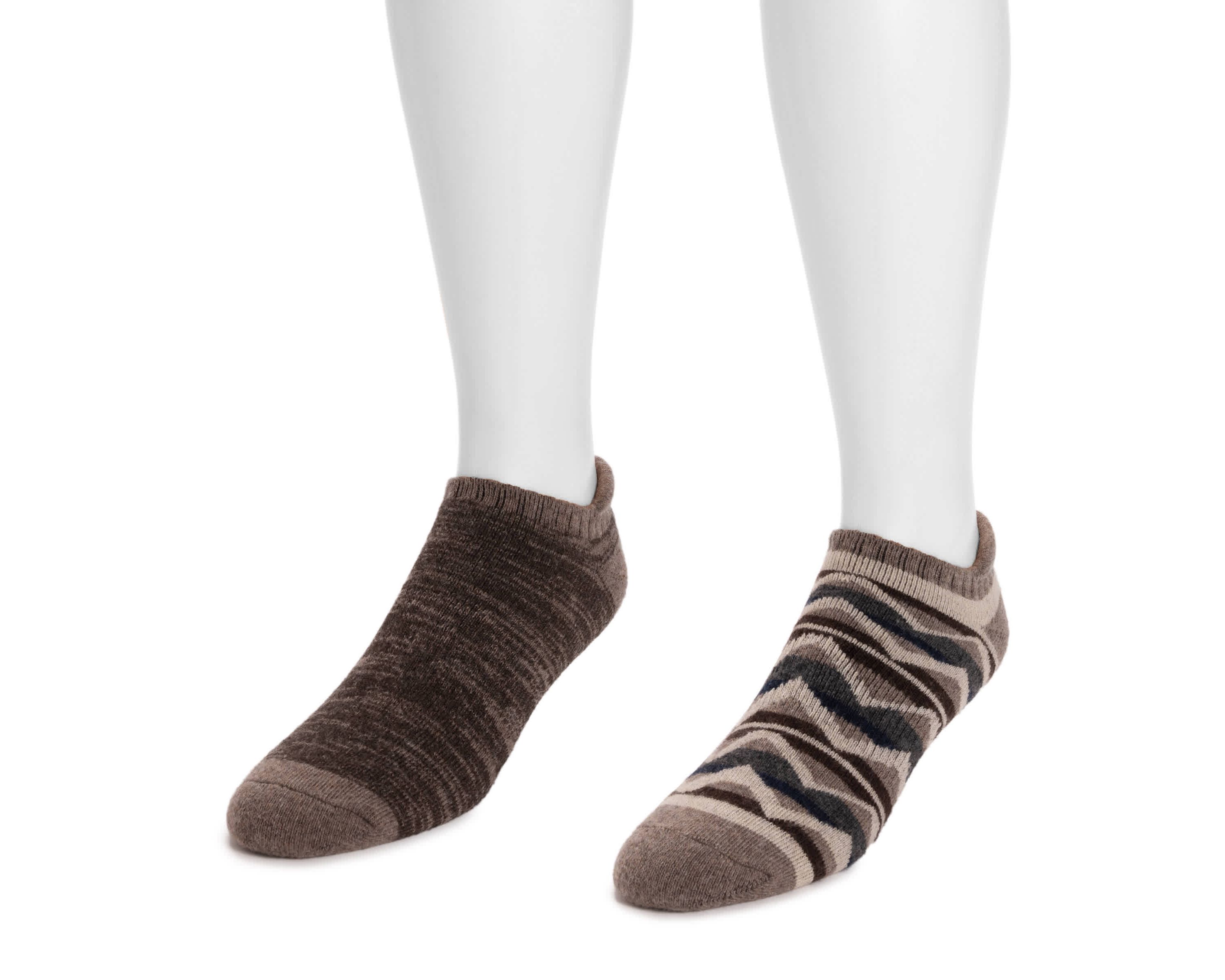 Mens No Show Wool Socks (2 Pair Pack)
