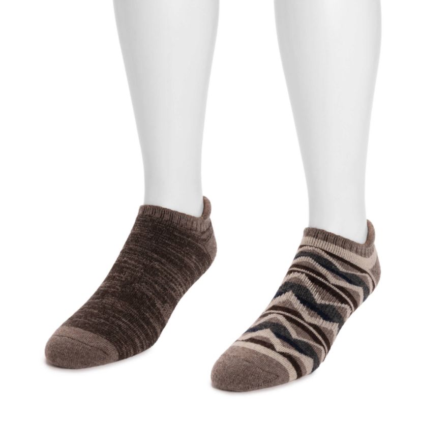 Mens No Show Wool Socks (2 Pair Pack)