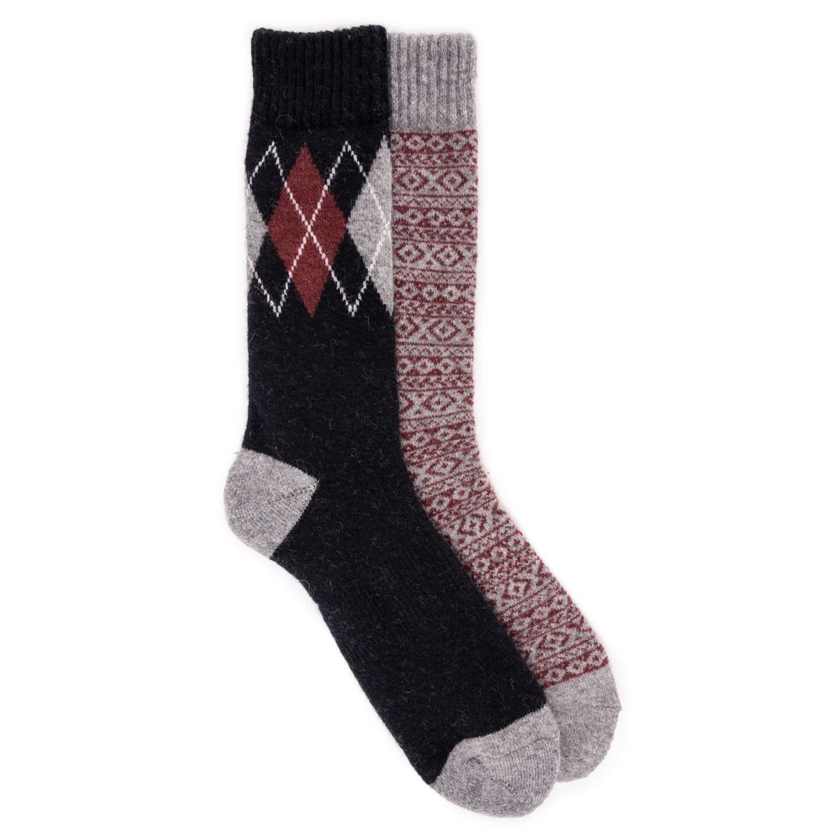 Mens 2 Pair Pack Wool Socks