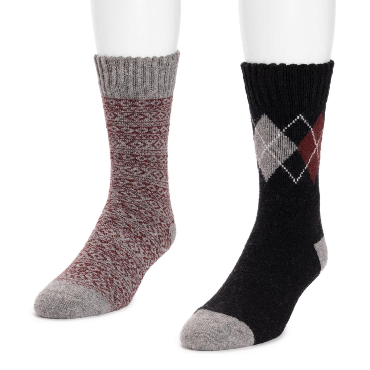 Mens 2 Pair Pack Wool Socks