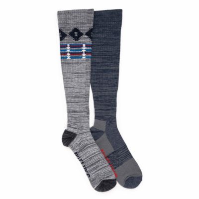 MUK LUKS Men's Tall Compression Socks (2 Pair Pack)