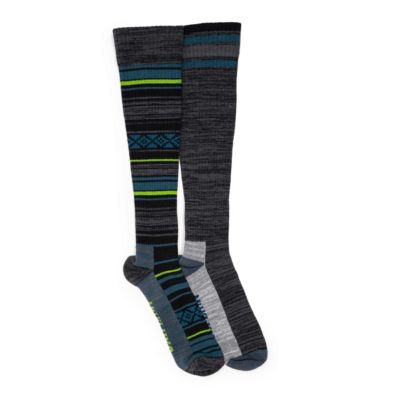 MUK LUKS Men's Tall Compression Socks (2 Pair Pack), Medium
