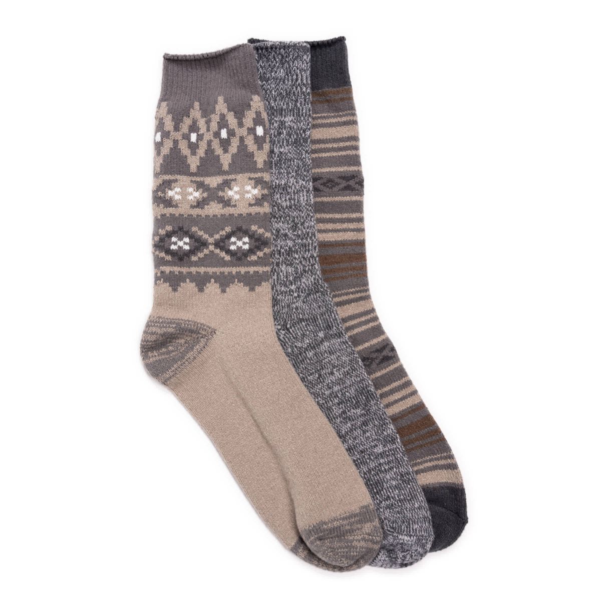 Mens 3 Pair Pack Microfiber Boot Socks