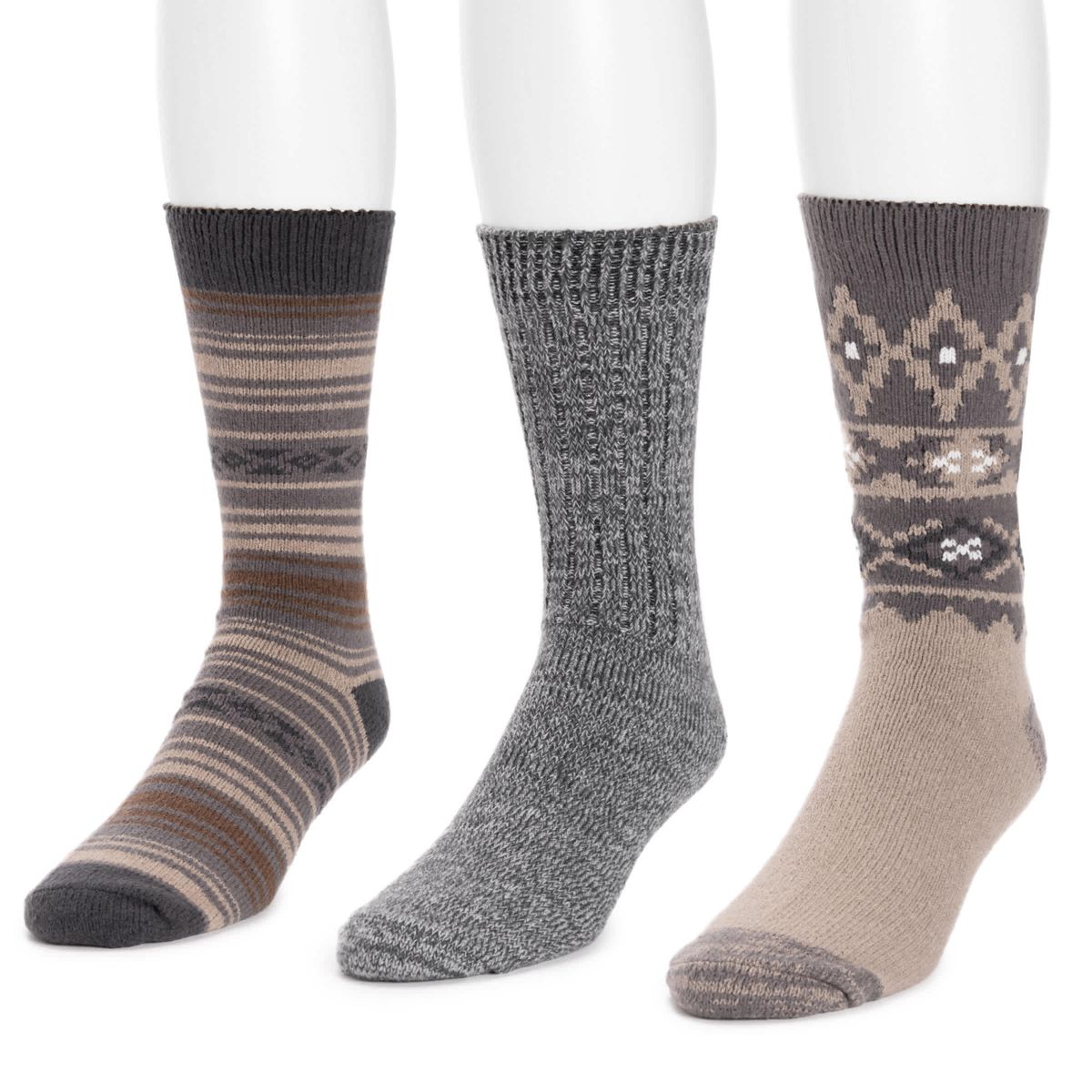 Mens 3 Pair Pack Microfiber Boot Socks