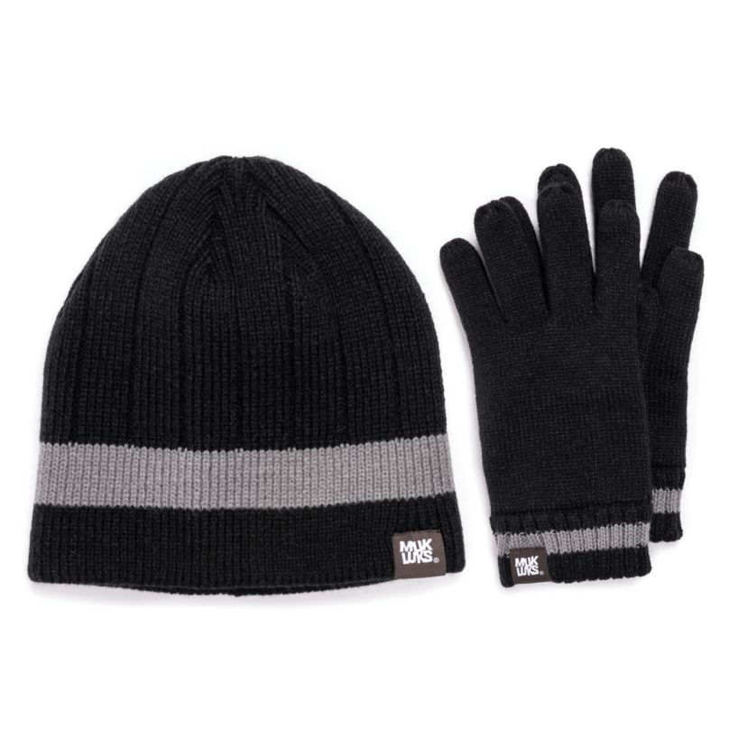 Ribbed Beanie & Glove Set