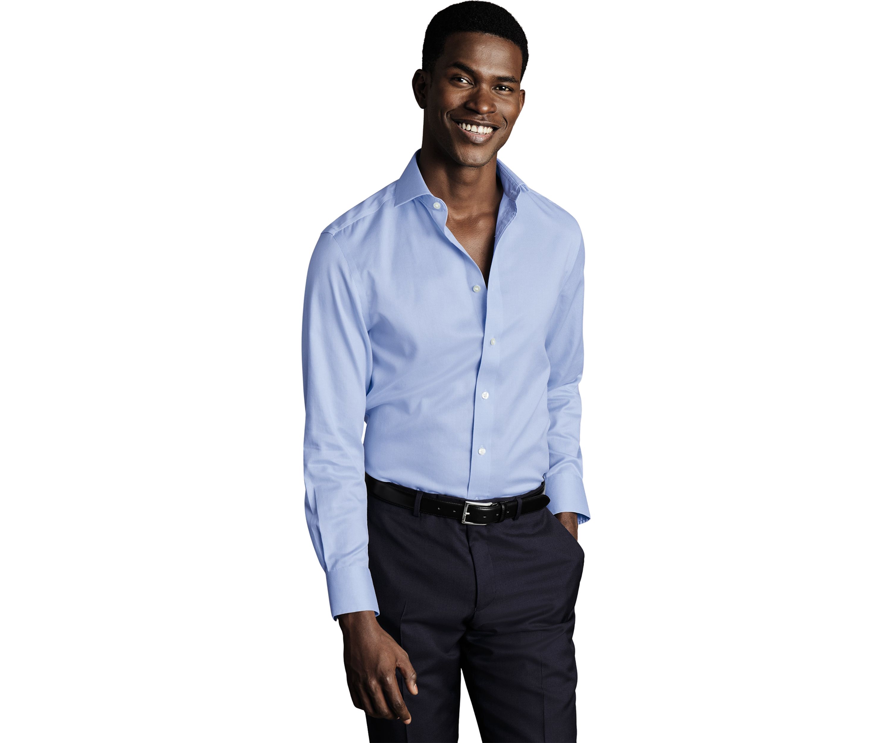 Mens Non Iron Puppytooth Shirt 