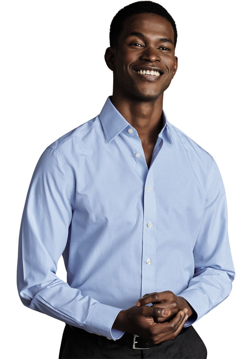 Mens Non Iron Bengal Stripe Shirt 