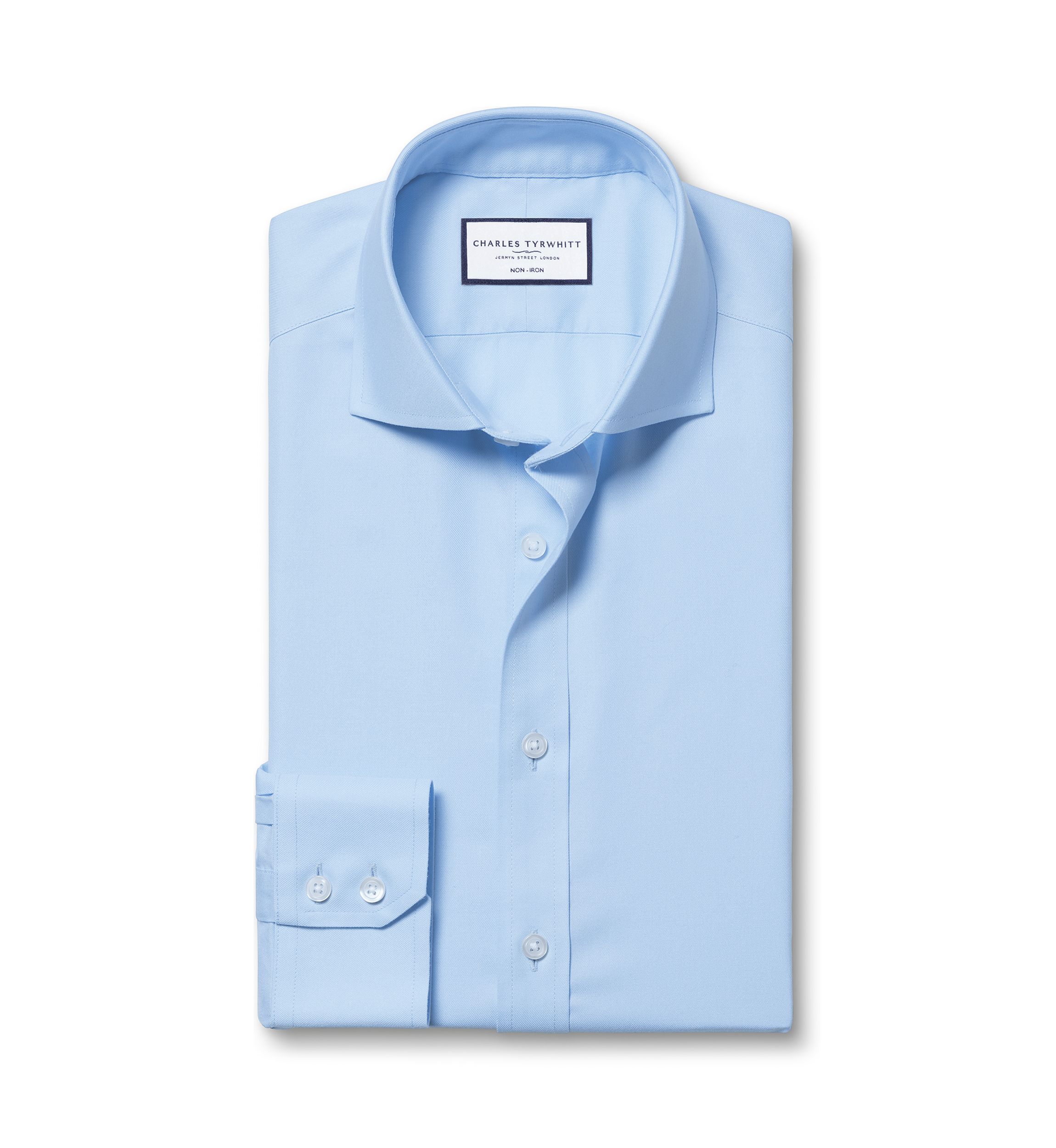Mens Cutaway Collar Non Iron Twill Shirt 