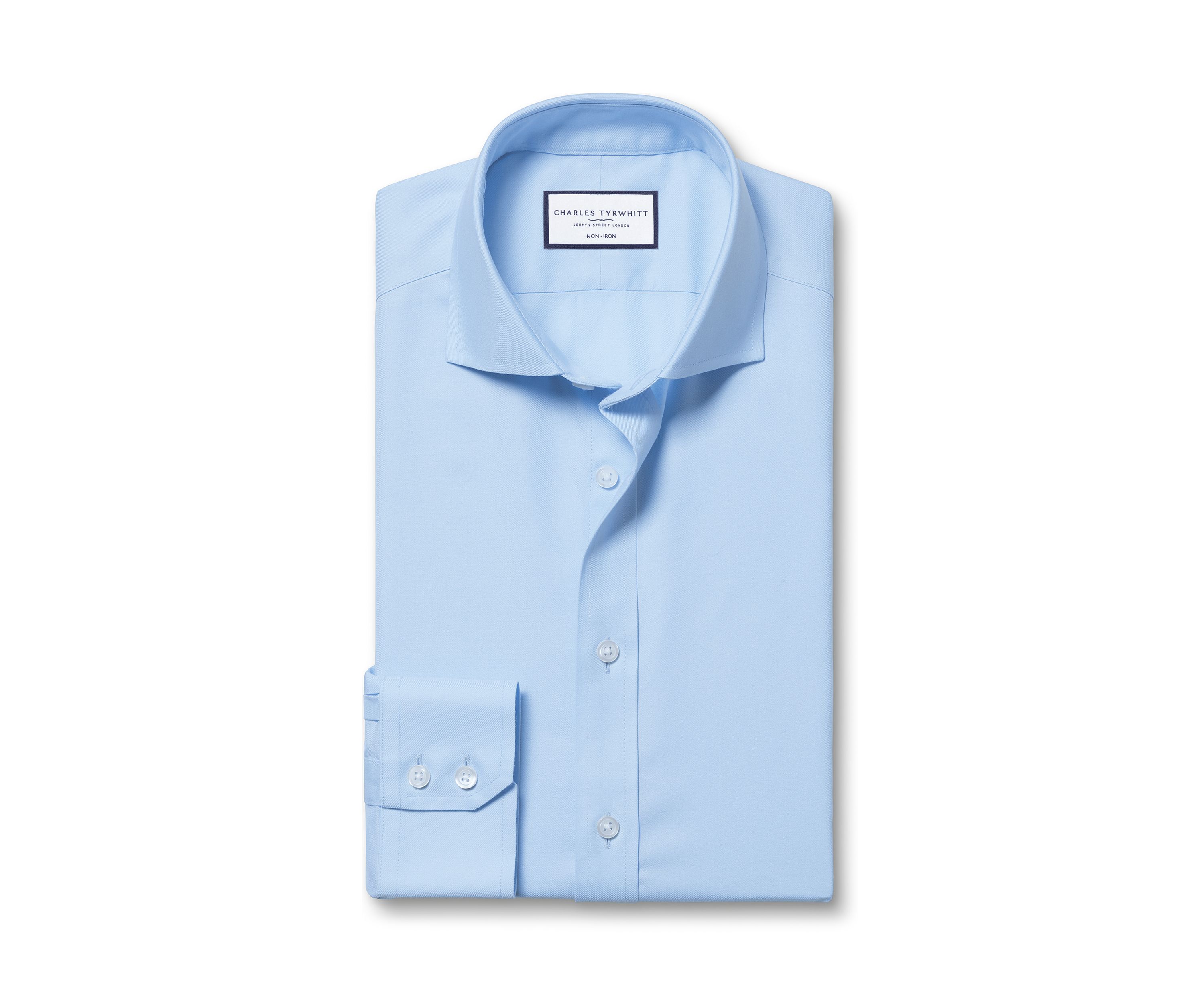 Mens Cutaway Collar Non Iron Twill Shirt 