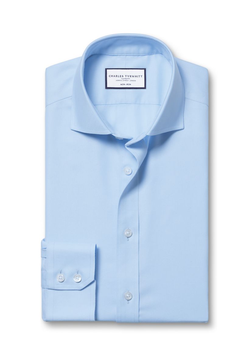 Mens Cutaway Collar Non Iron Twill Shirt 