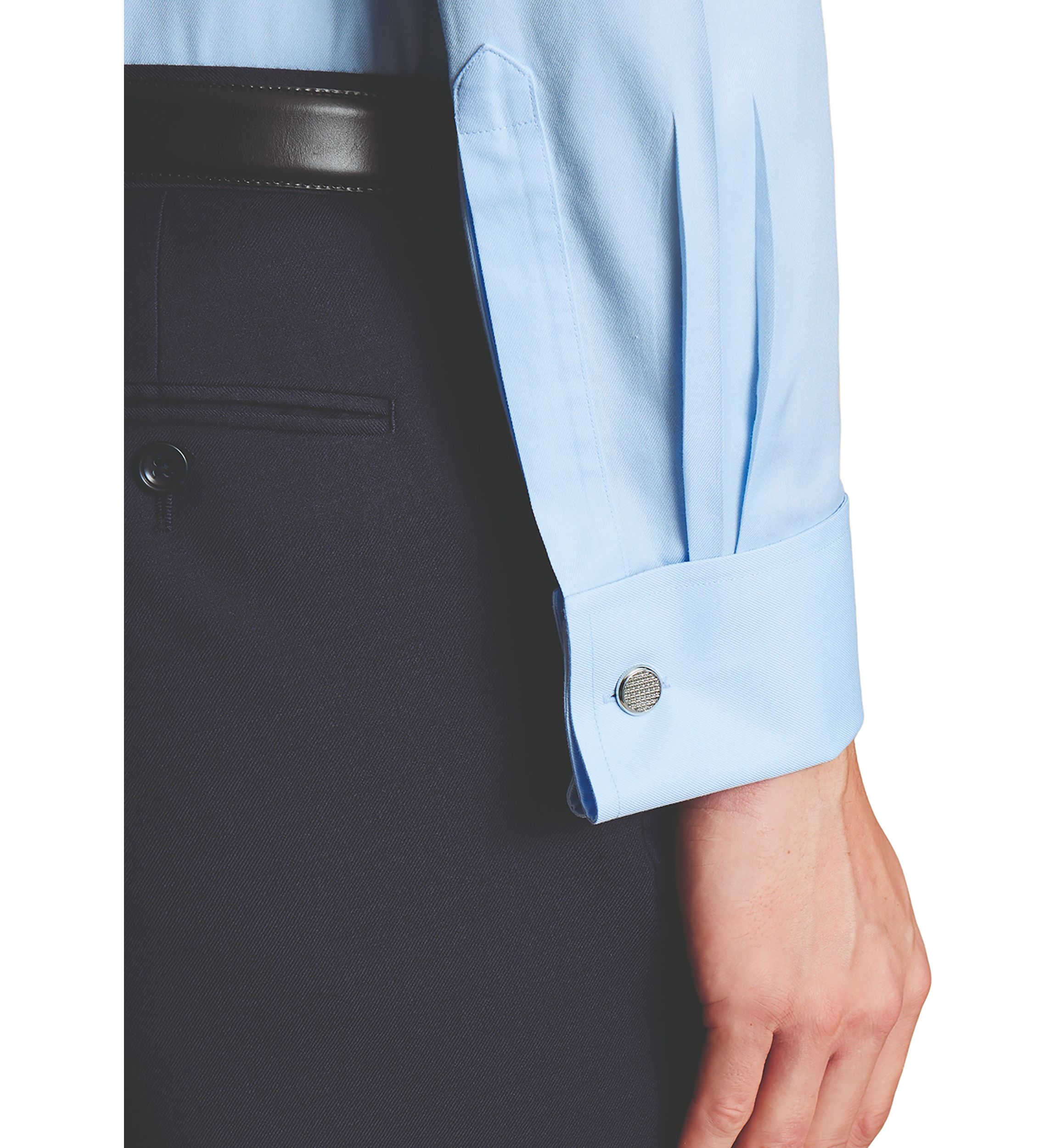 Mens Cutaway Collar Non Iron Twill Shirt 