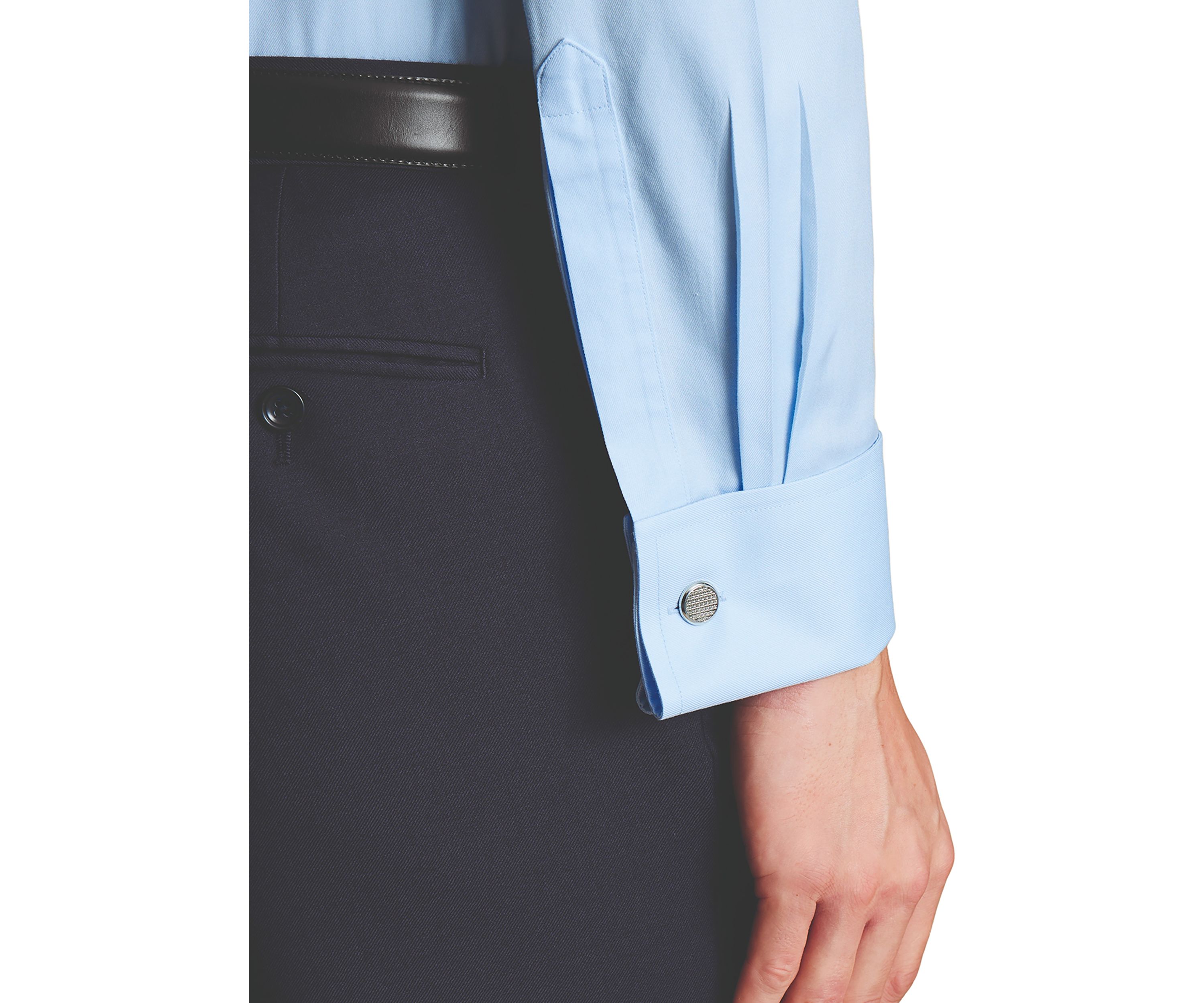Mens Cutaway Collar Non Iron Twill Shirt 