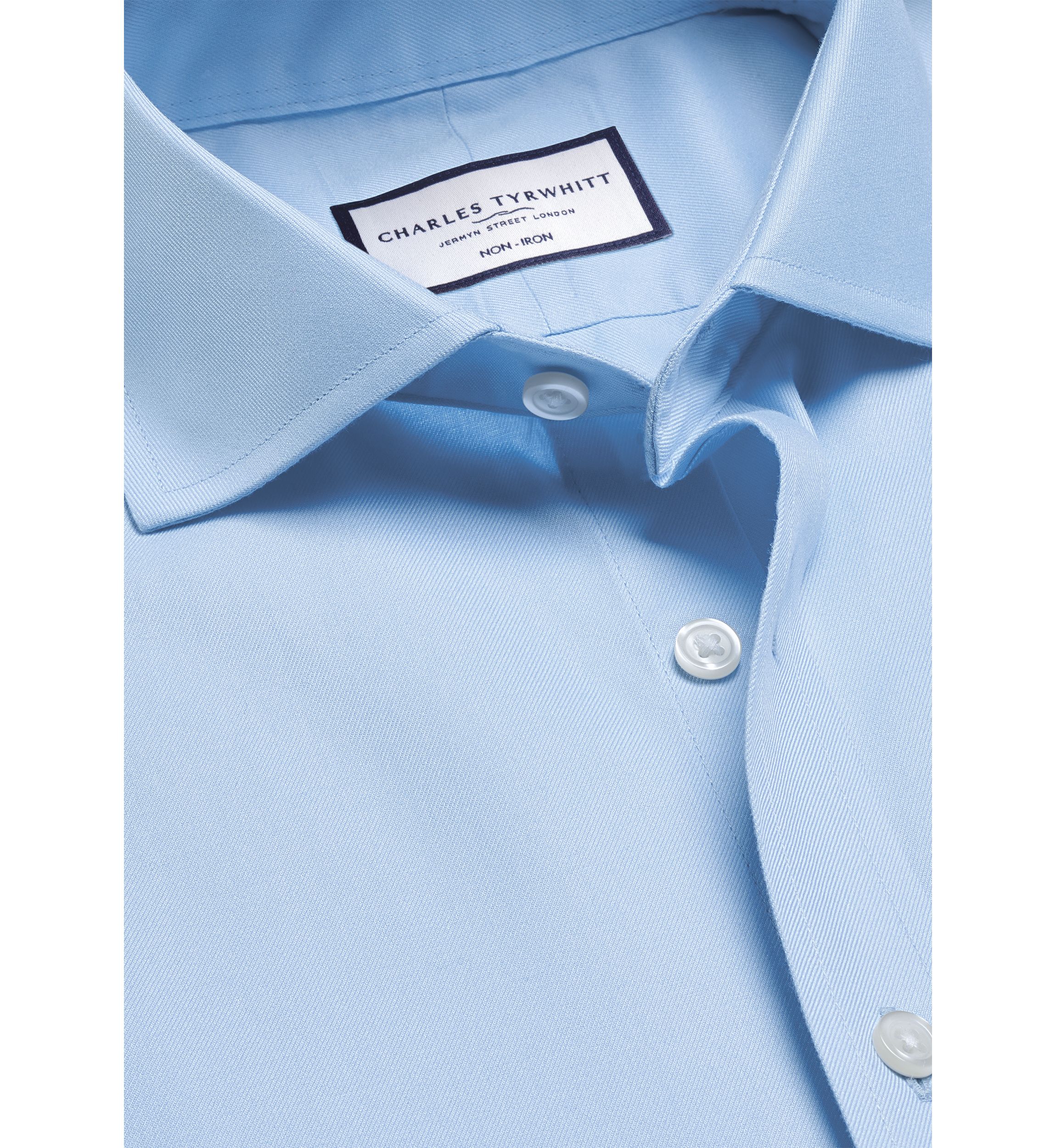 Mens Cutaway Collar Non Iron Twill Shirt 