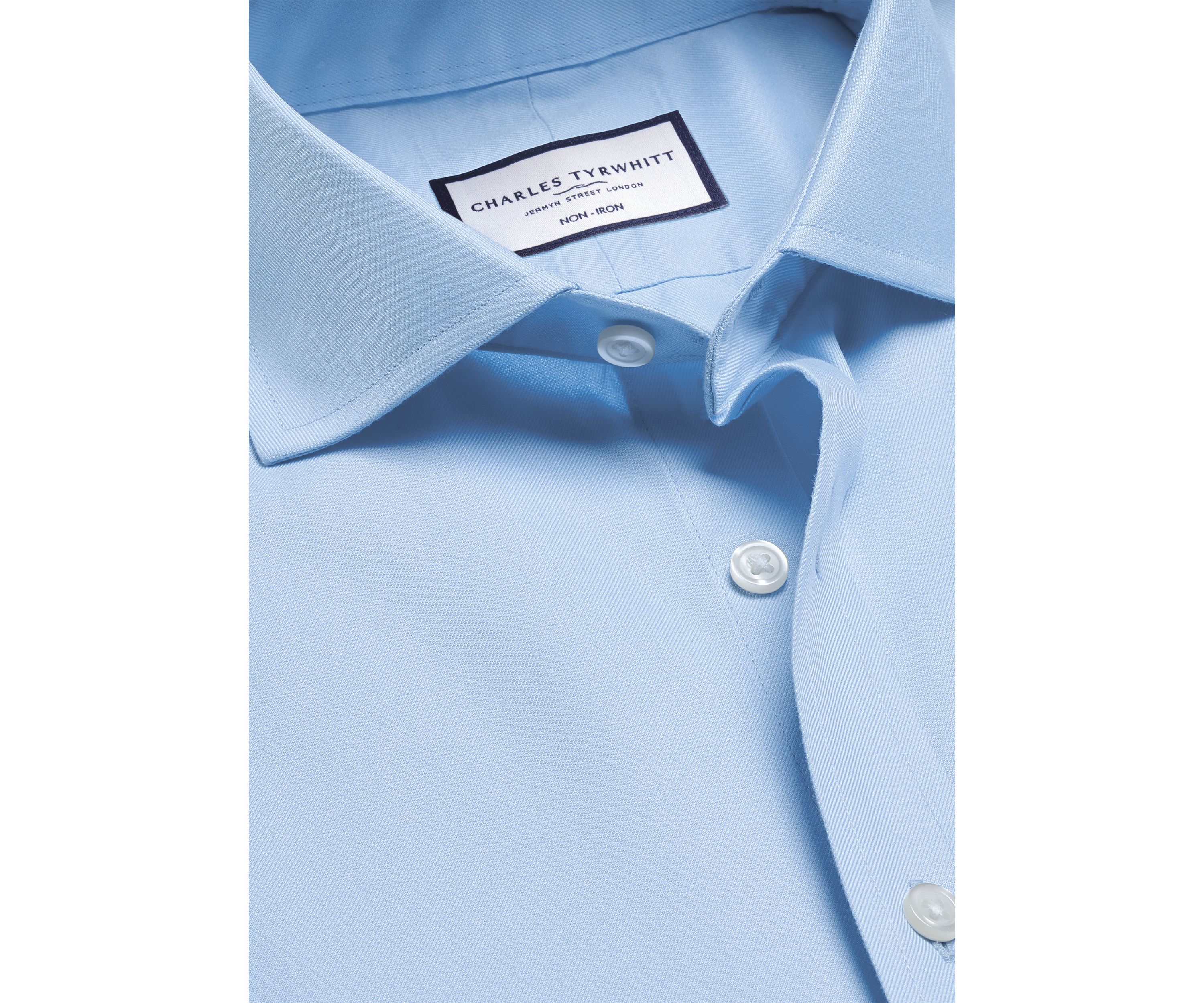 Mens Cutaway Collar Non Iron Twill Shirt 